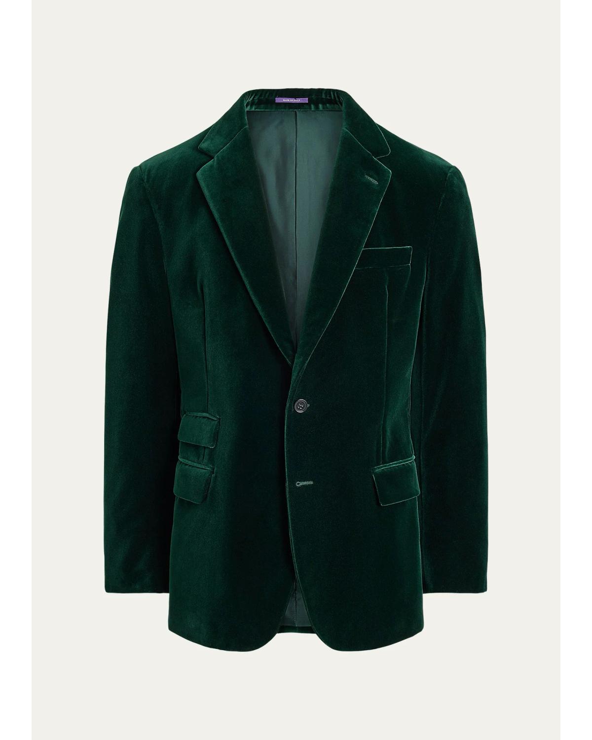 Men'S Kent Hand-Tailored Velvet Jacket