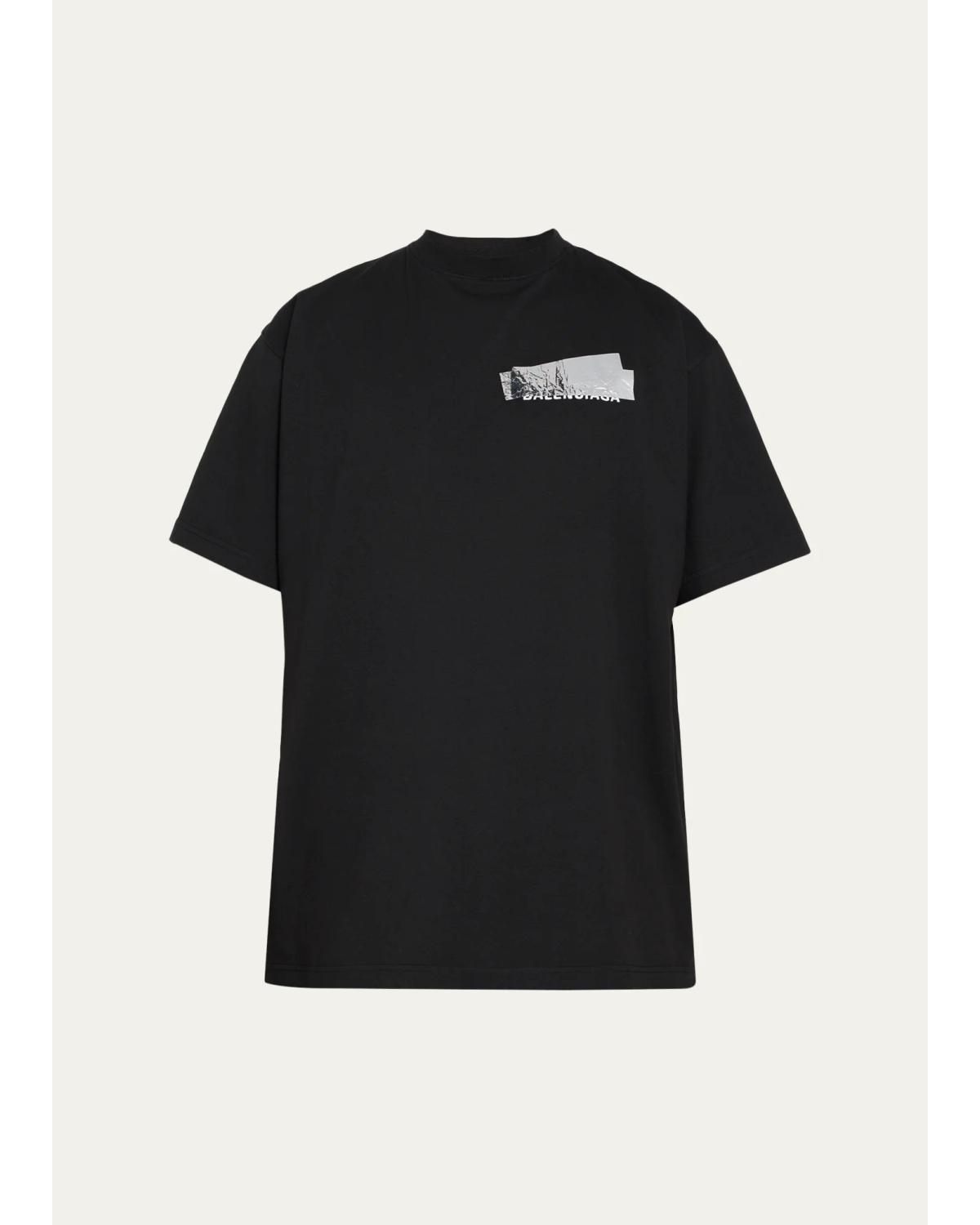 Men'S Oversized Tape T-Shirt
