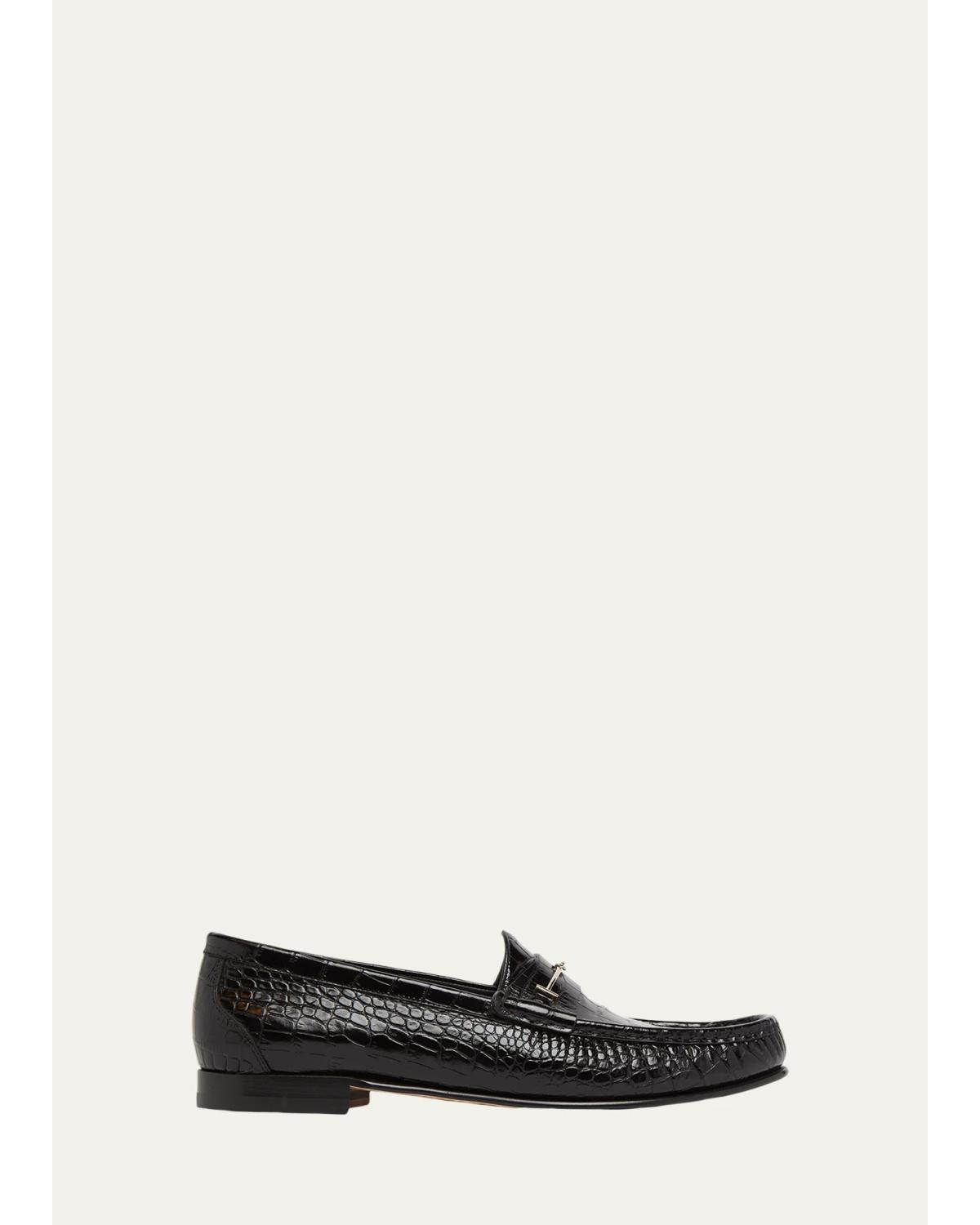 Men'S Oscar Croc-Embossed Loafers