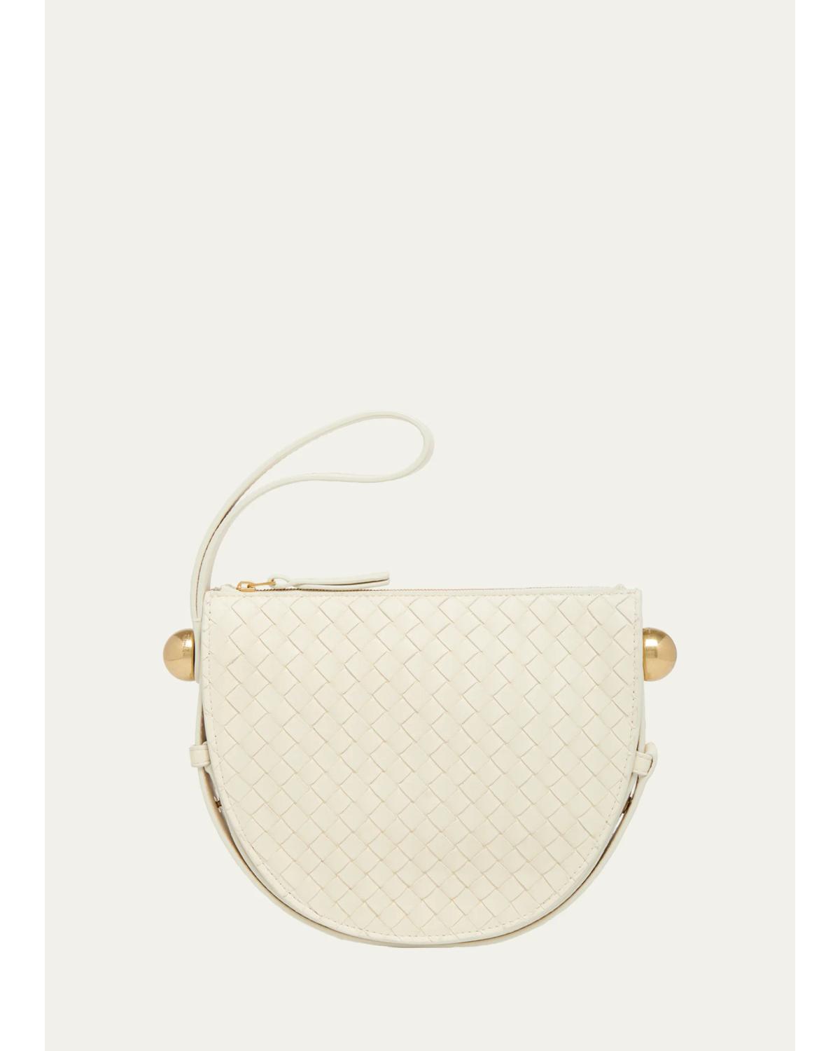 Bottega Veneta Spichio Small Leather Shoulder Bag In Buttermilk