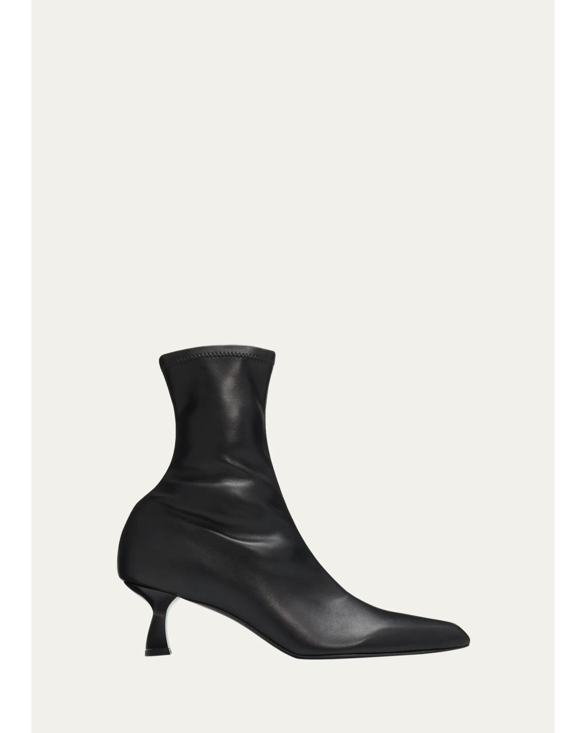 60Mm Stretch Leather Booties
