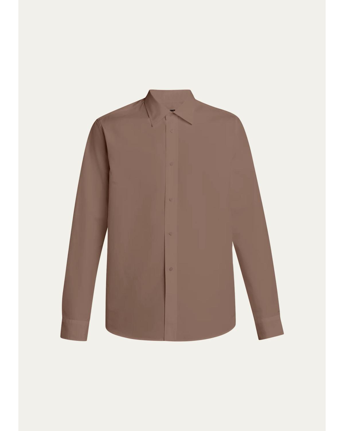 Men'S Cotton Button-Front Shirt