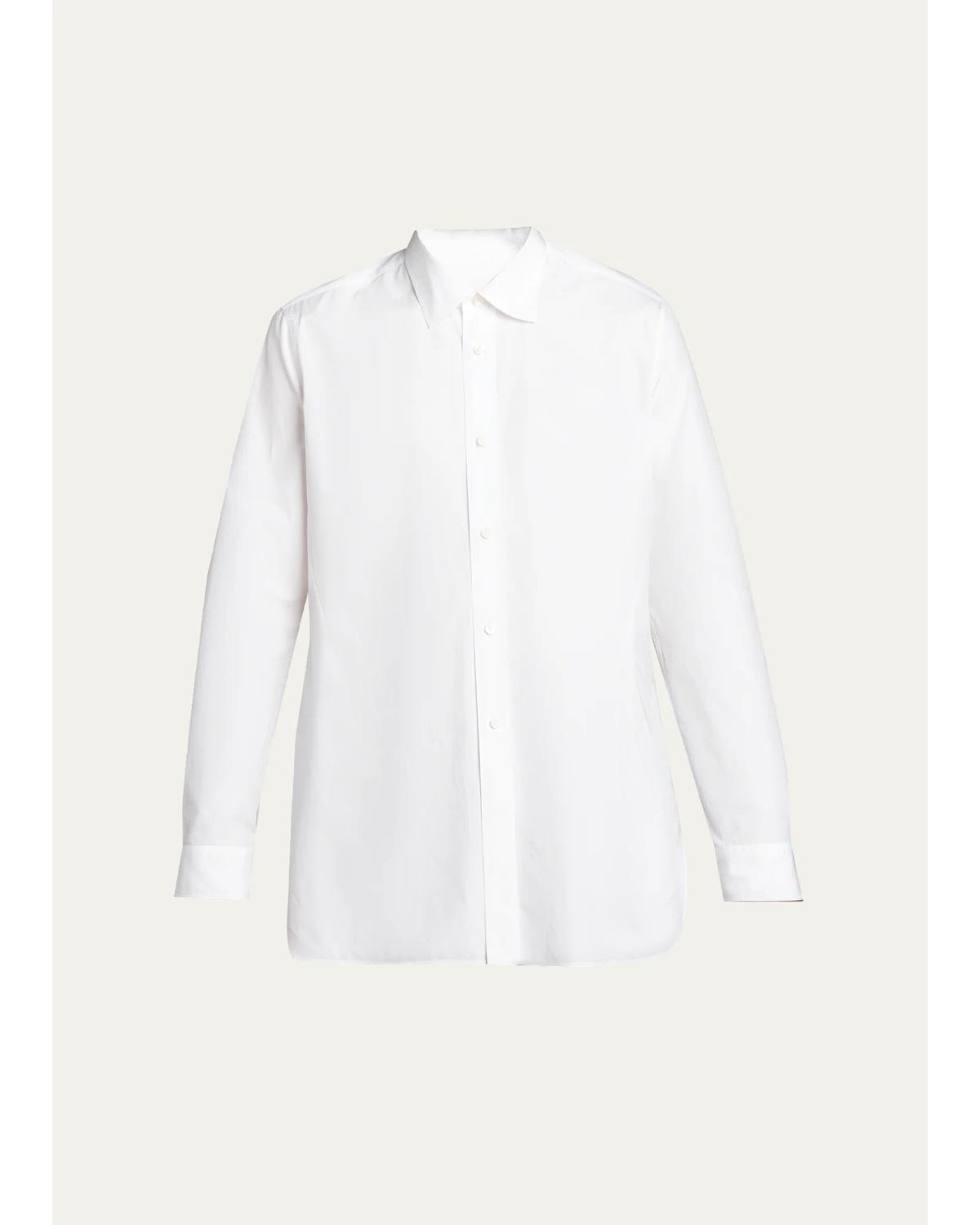 Men'S Cotton Relaxed Fit Button-Front Shirt