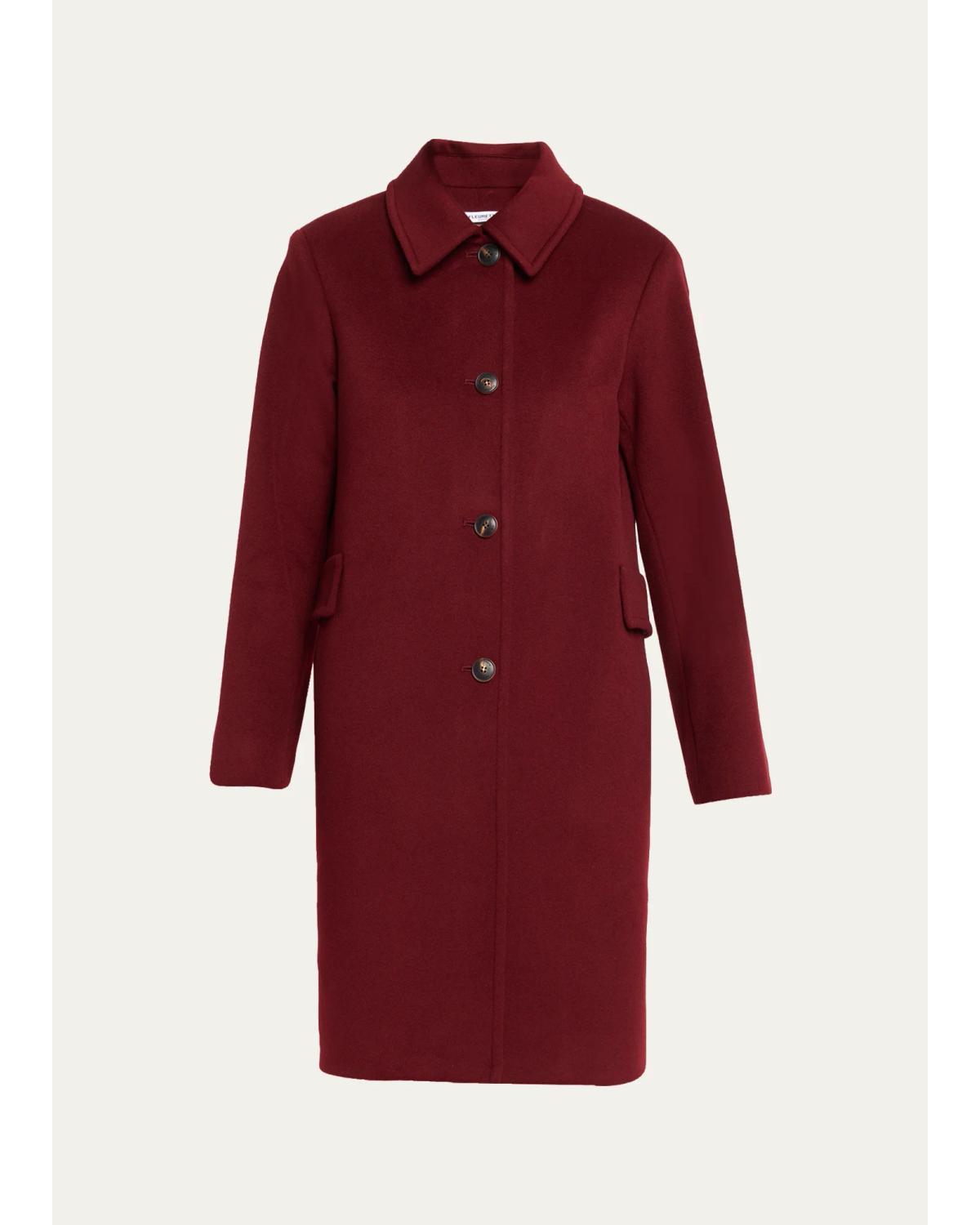 Leni Wool Single-Breasted Straight Coat