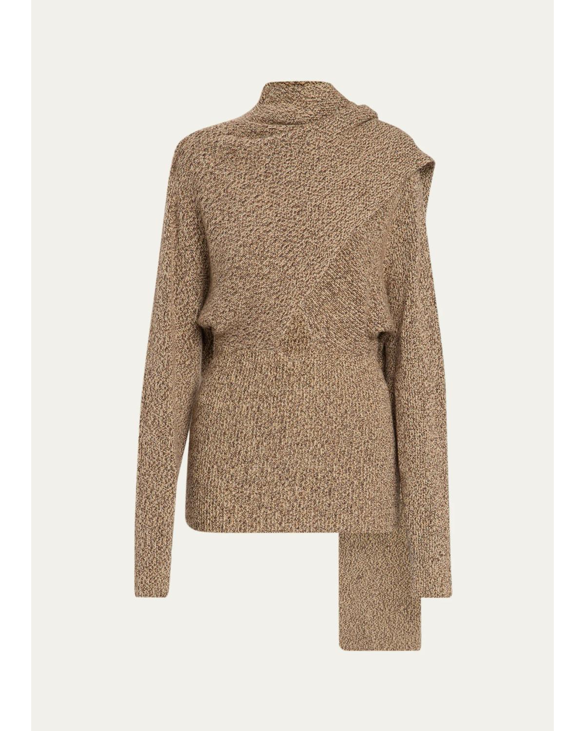 Ossou Wright Cashmere-blend Sweater In Neutral