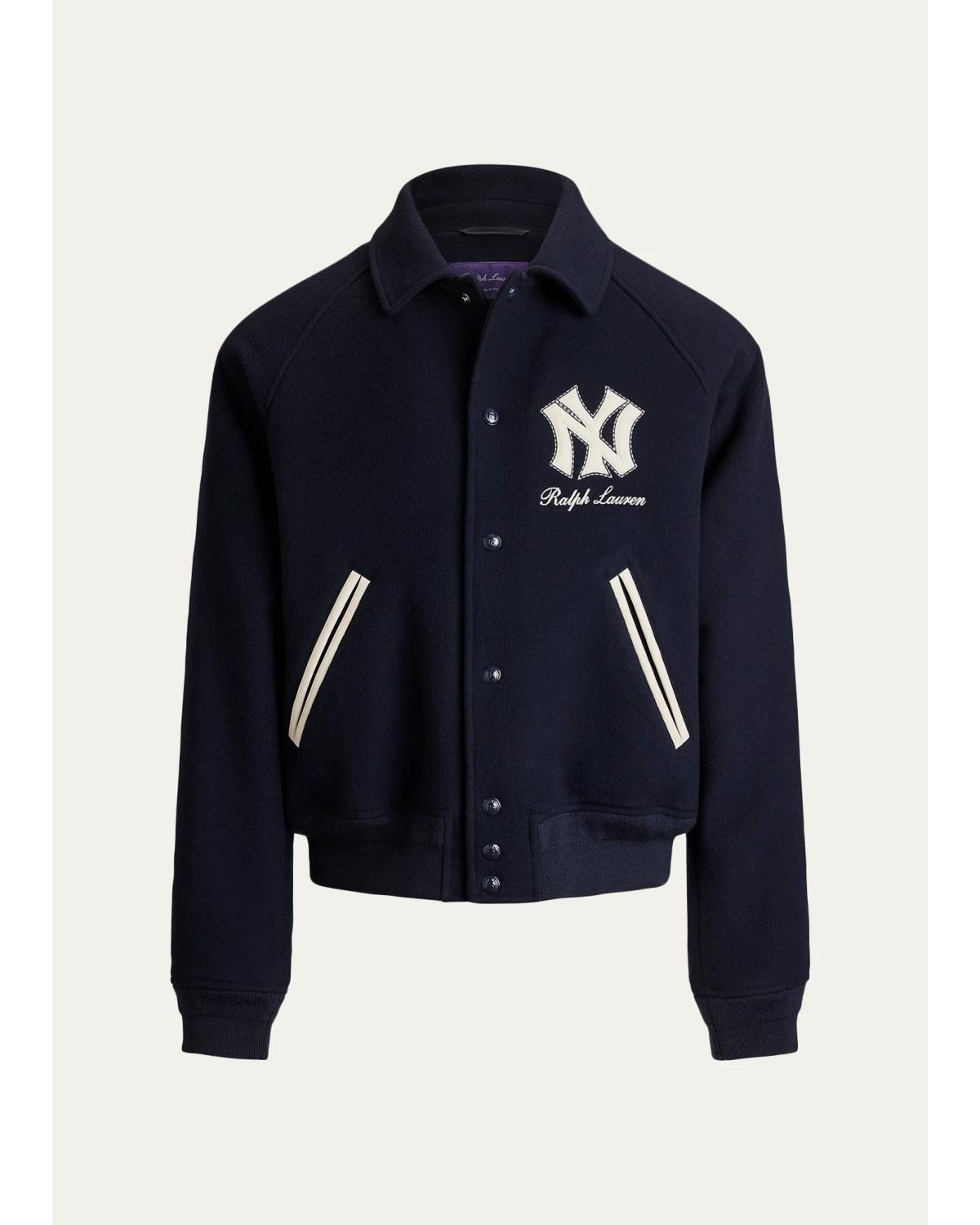 Men'S Yankees Wool Shearling-Lined Jacket
