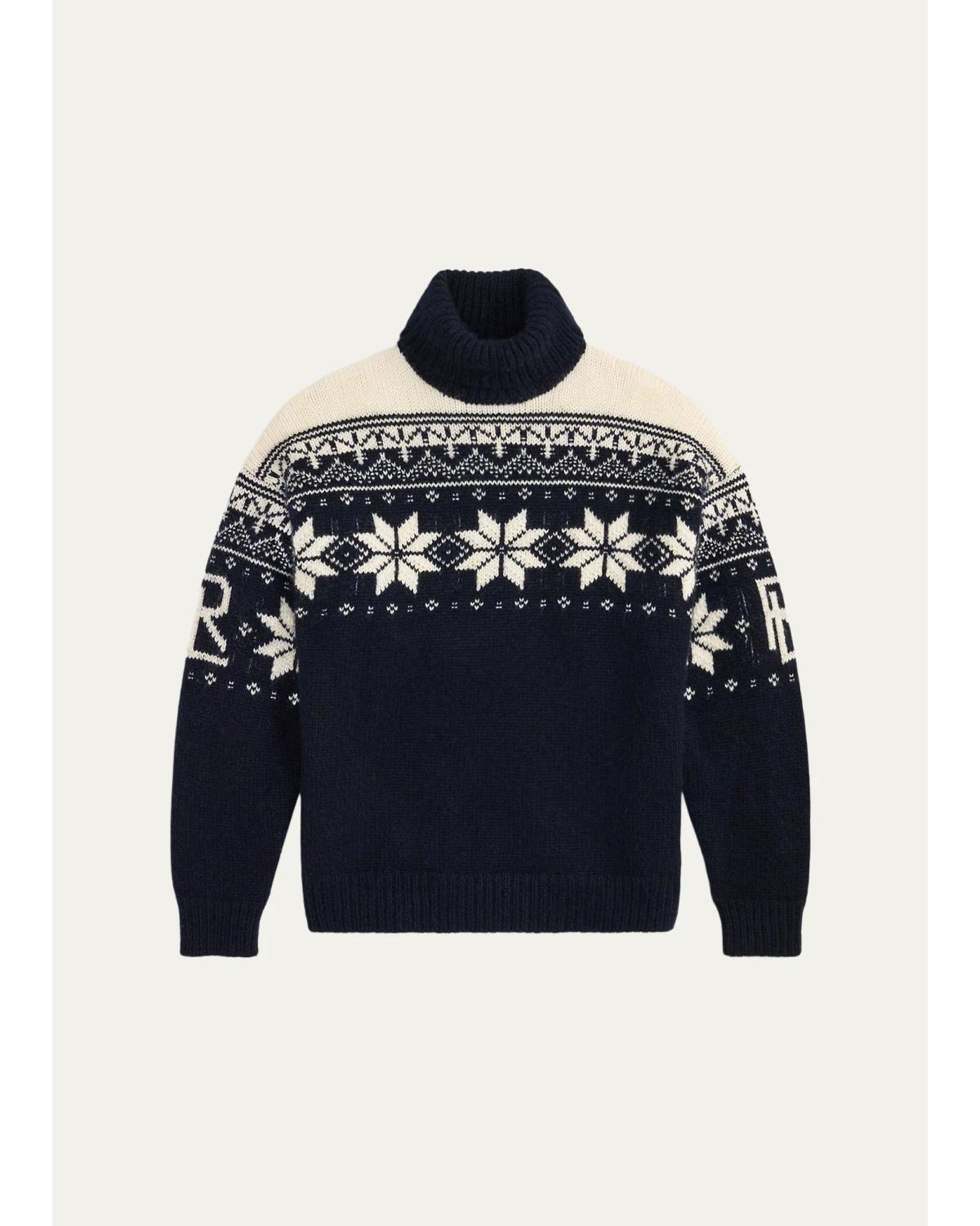 Men'S Cashmere-Mohair Turtleneck Sweater