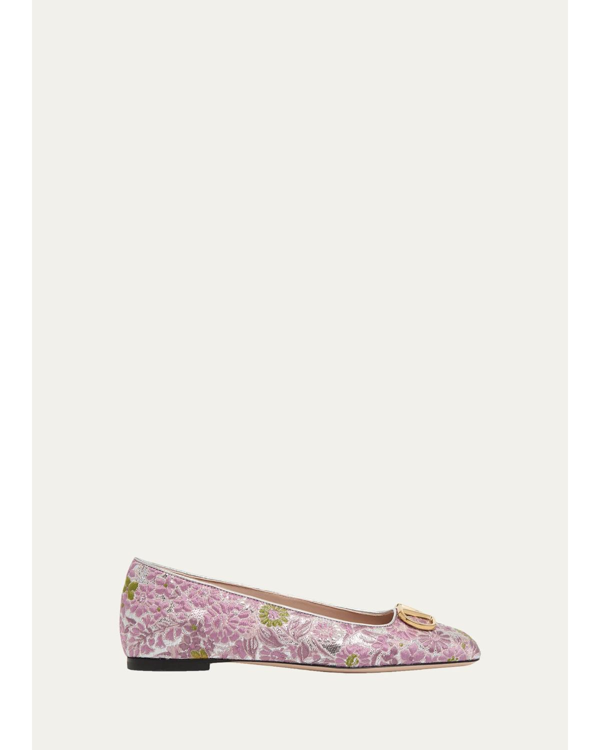 Vlogo Floral Jacquard Ballerina Flats