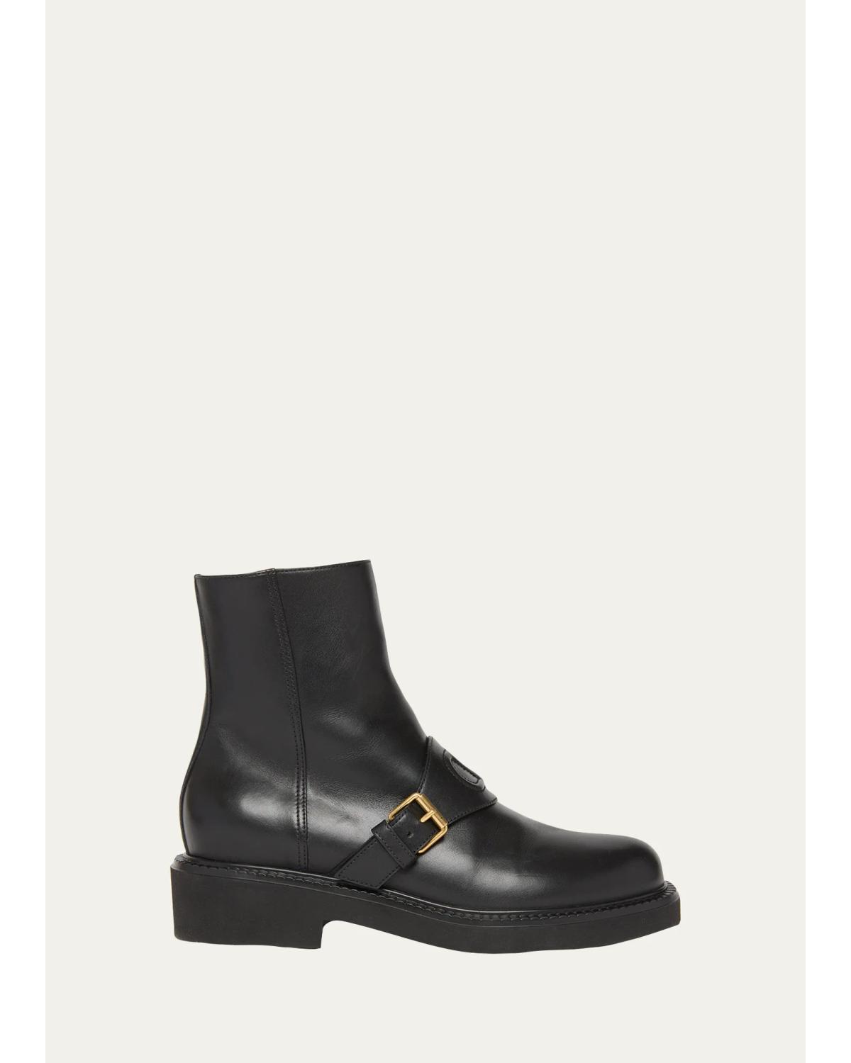 Vlogo Embossed Ankle Boots