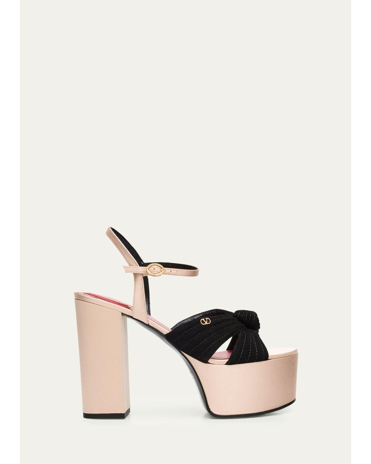 125Mm Crasher Vlogo Leather Platform Sandals