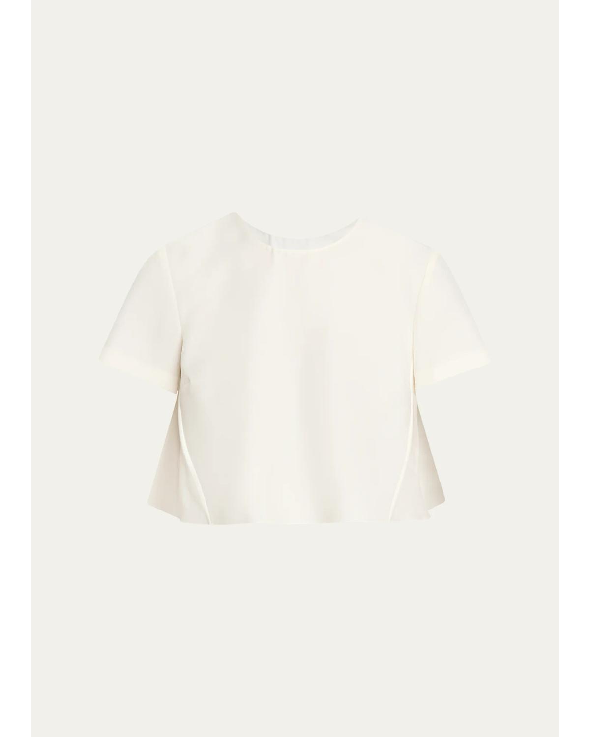 Mariel Wool-Silk Faille Full Crop Top
