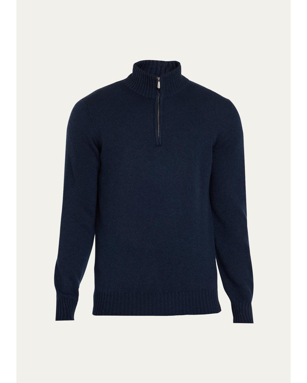 Men'S Cashmere Half-Zip Sweater