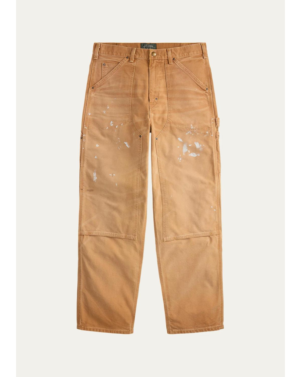 Men'S Distressed Canvas Carpenter Pants