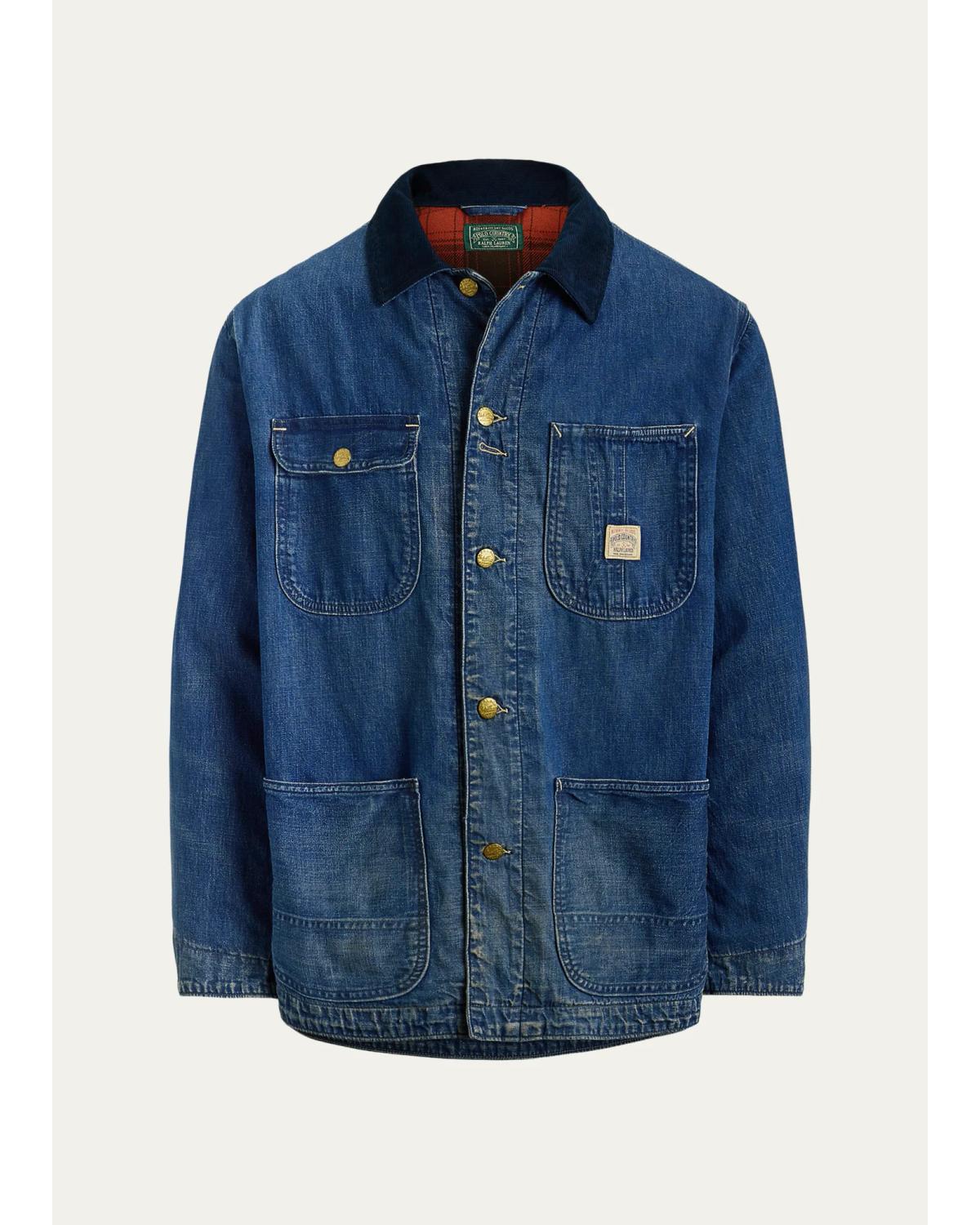 Men'S Denim Utility Jacket