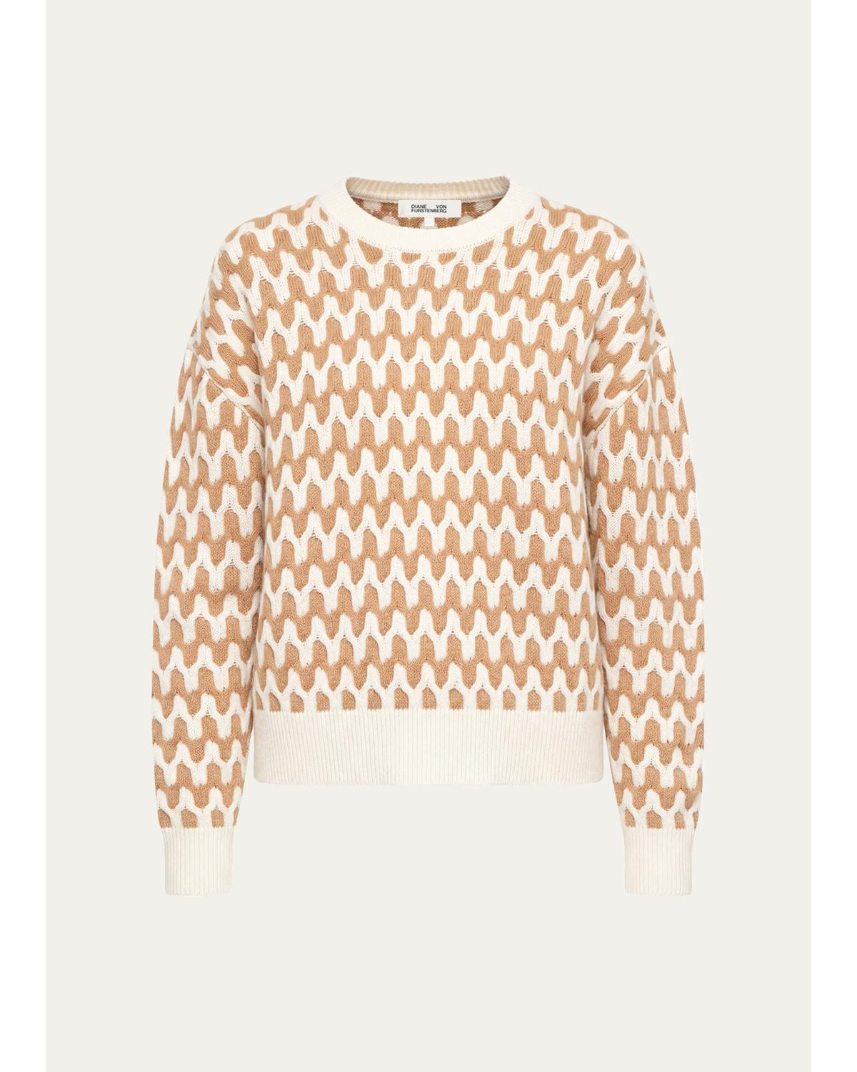 Volto Zigzag Merino Wool-Cashmere Sweater