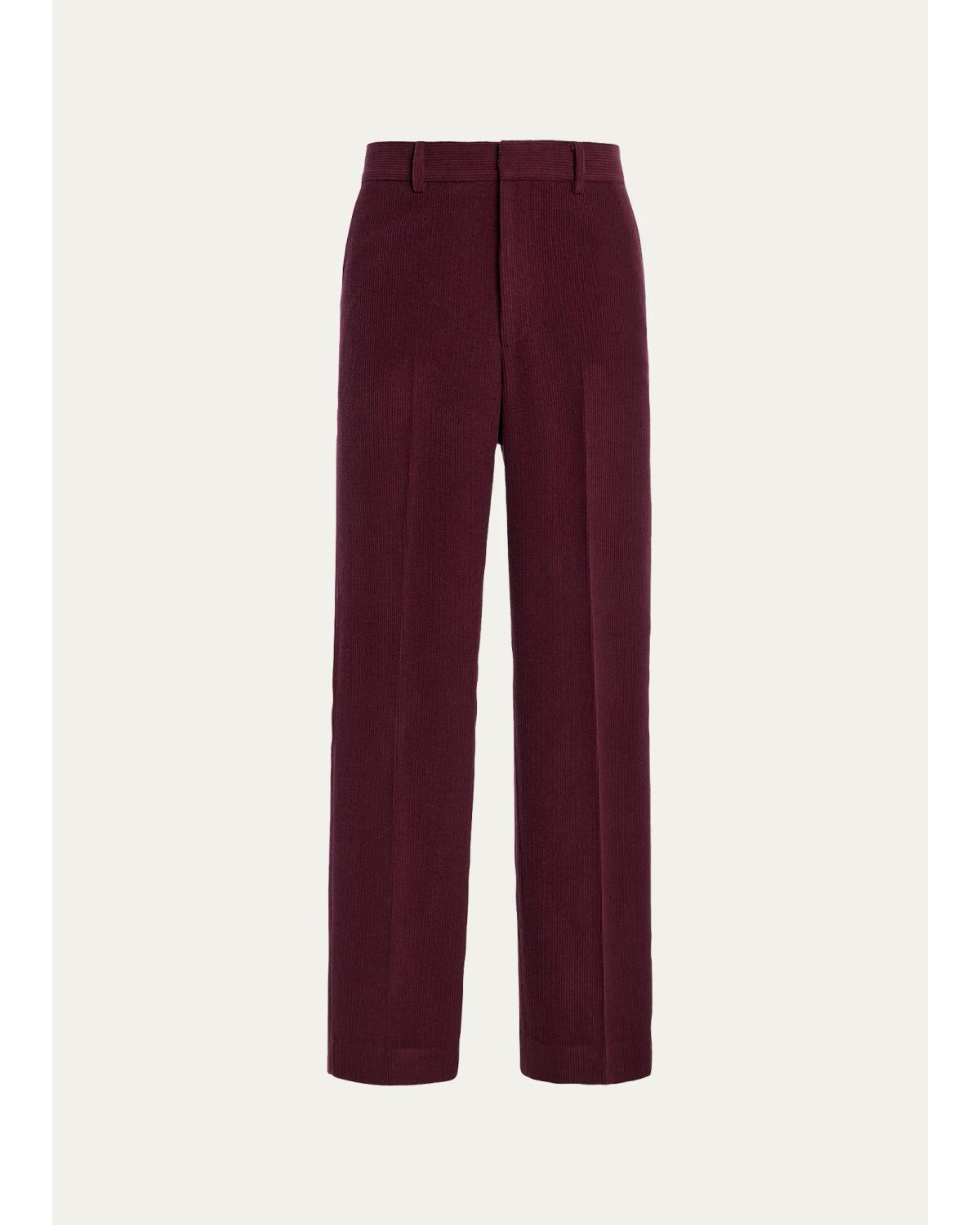 Men'S Harold Pleated Cashmere Corduroy