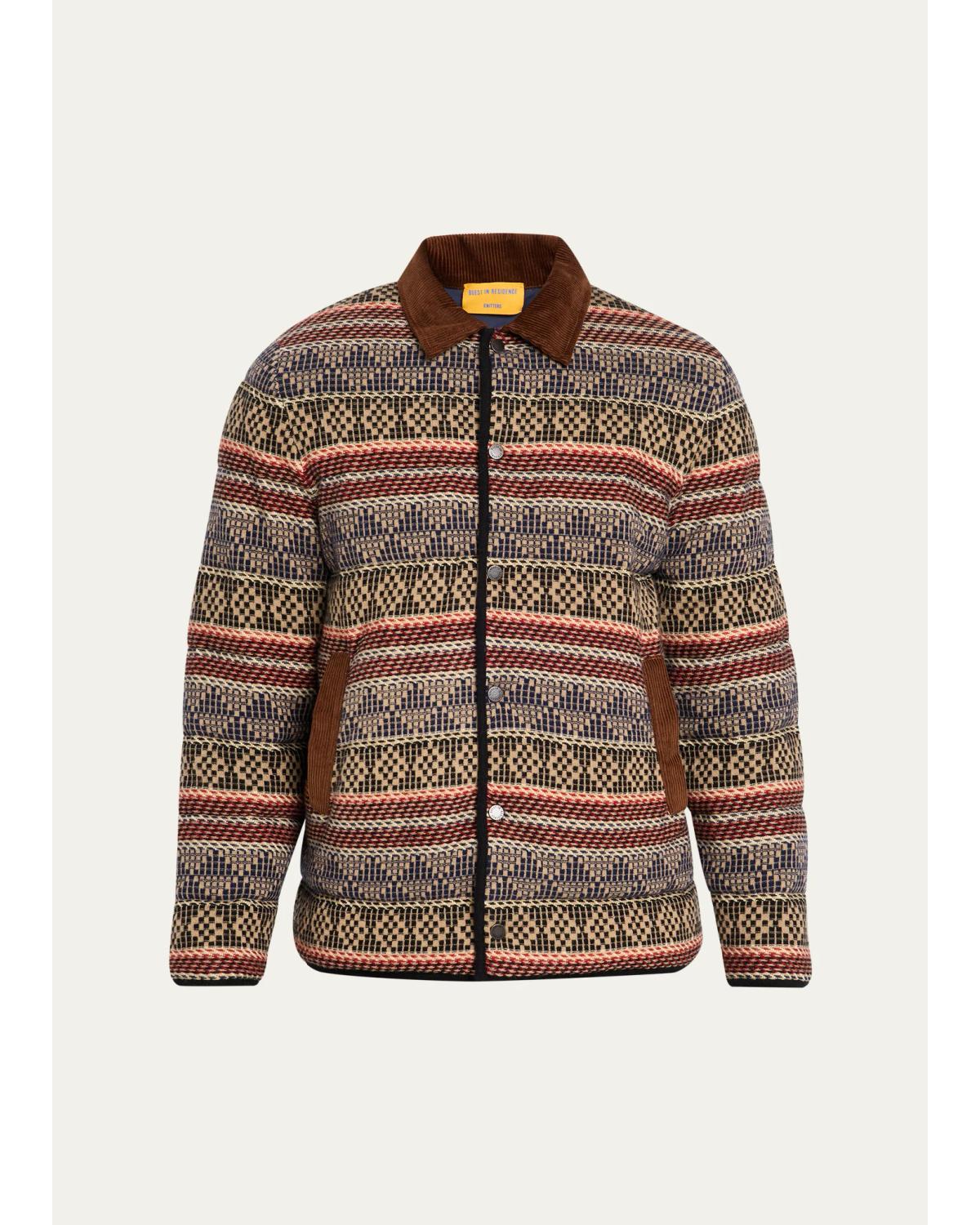 Men'S Fair Isle-Inspired Wool-Cashmere Jacket