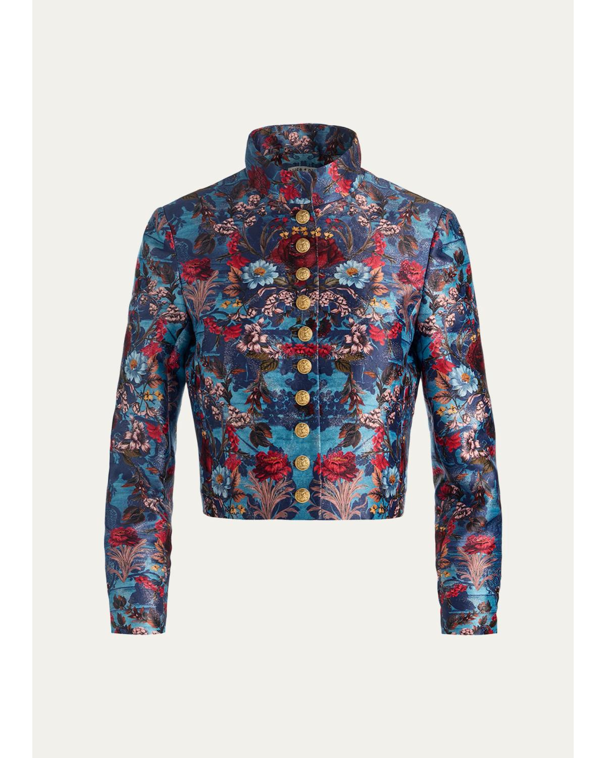 Emerson Floral Jacquard Military Jacket