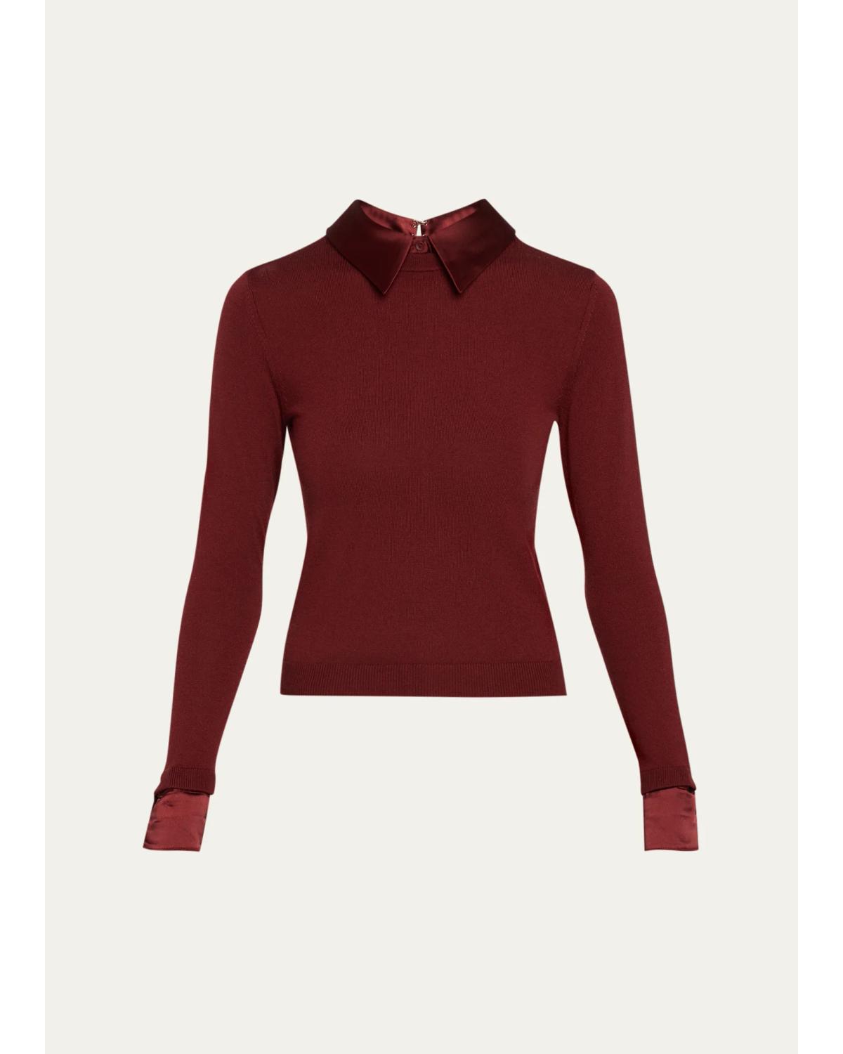 Porla Removable-Collar Merino Sweater