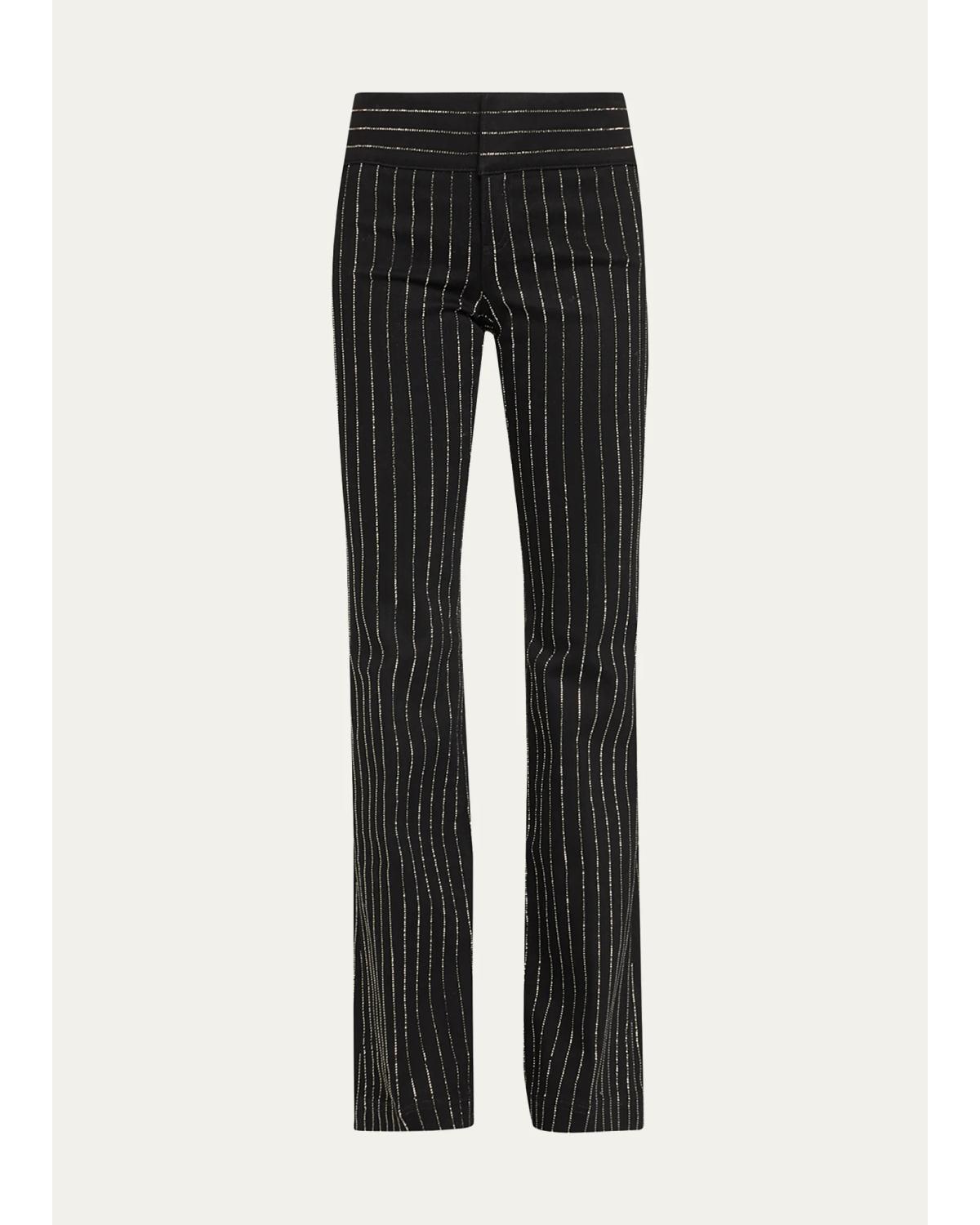 Hot Embelleshed Pinstripe Bootcut-Leg Jeans