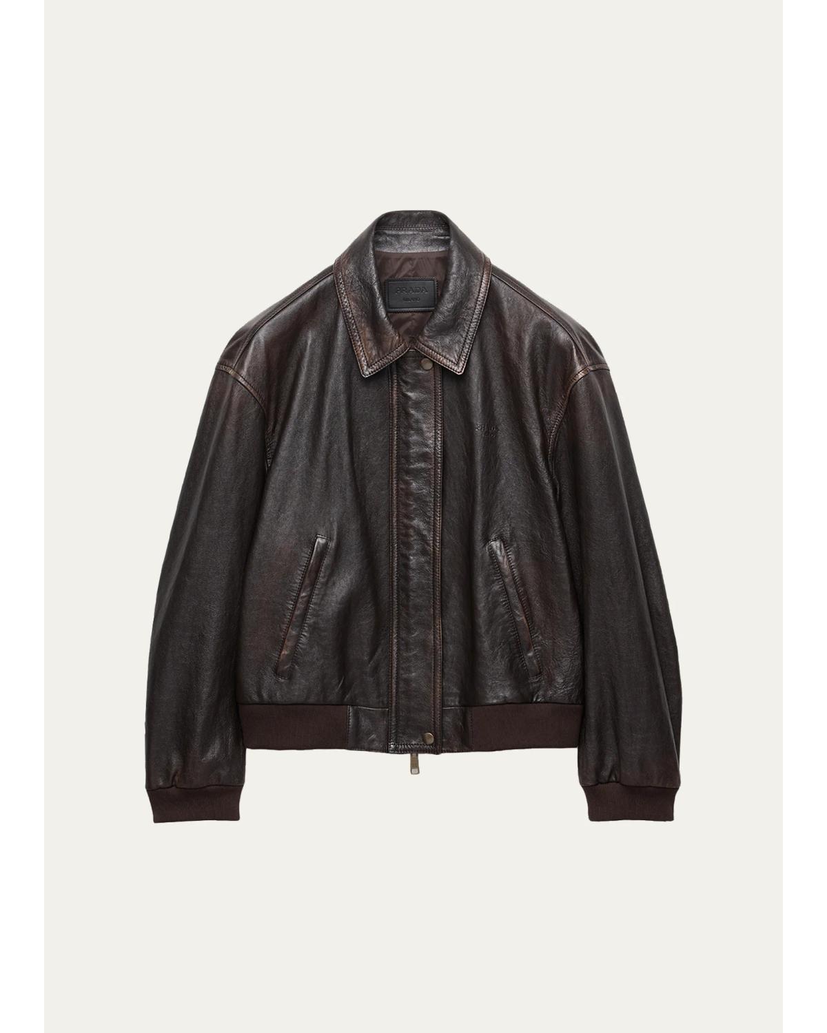 Leather Bomber Jacket