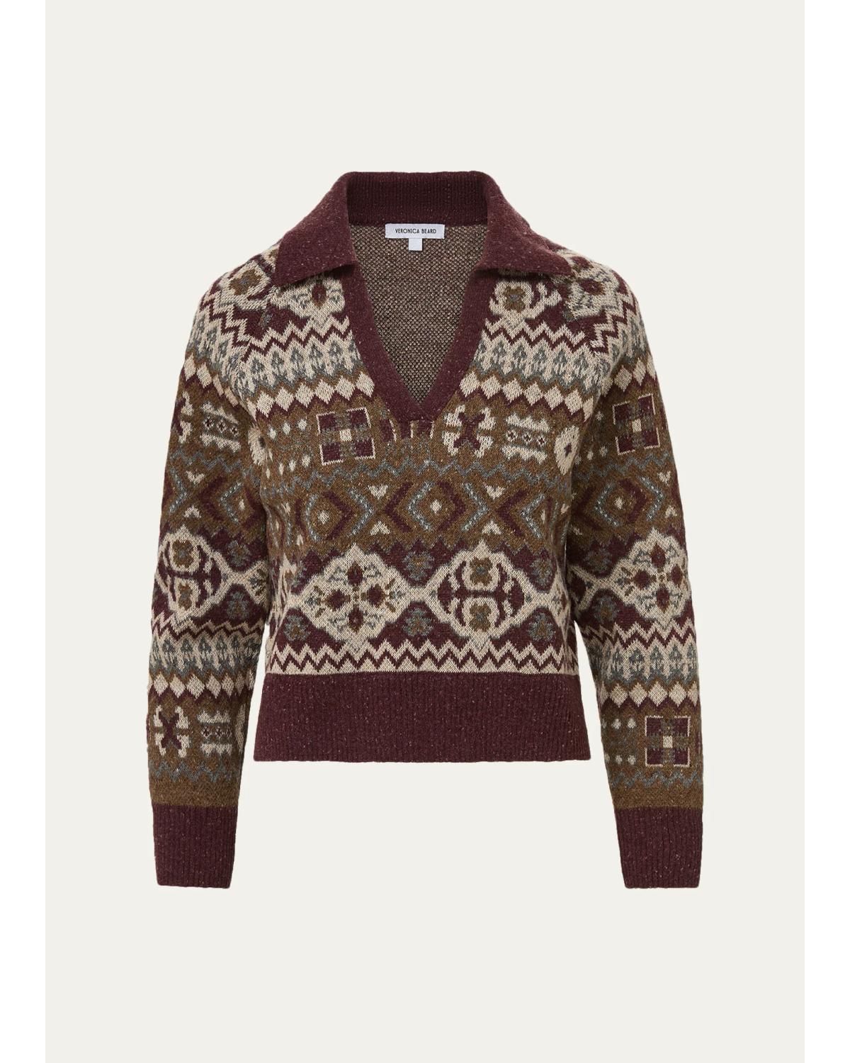 Catania Fair-Isle-Style Wool-Blend Pullover Sweater