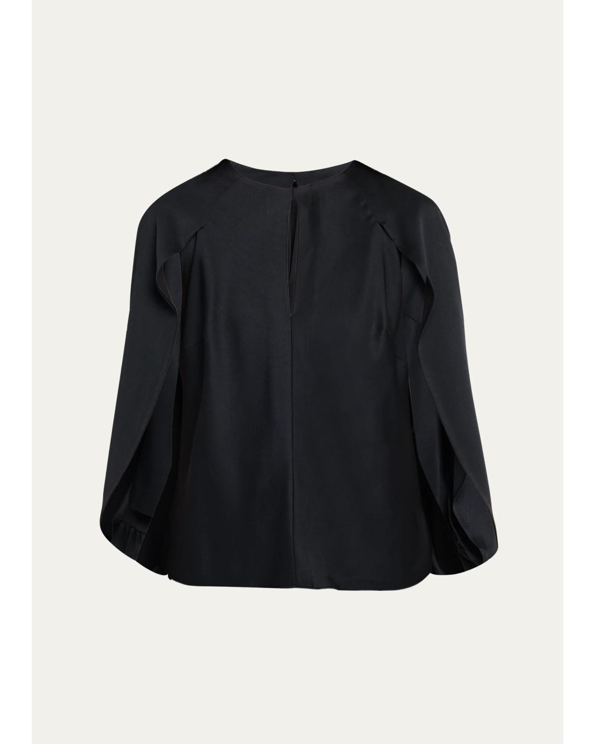 Lauren Satin Cape Top
