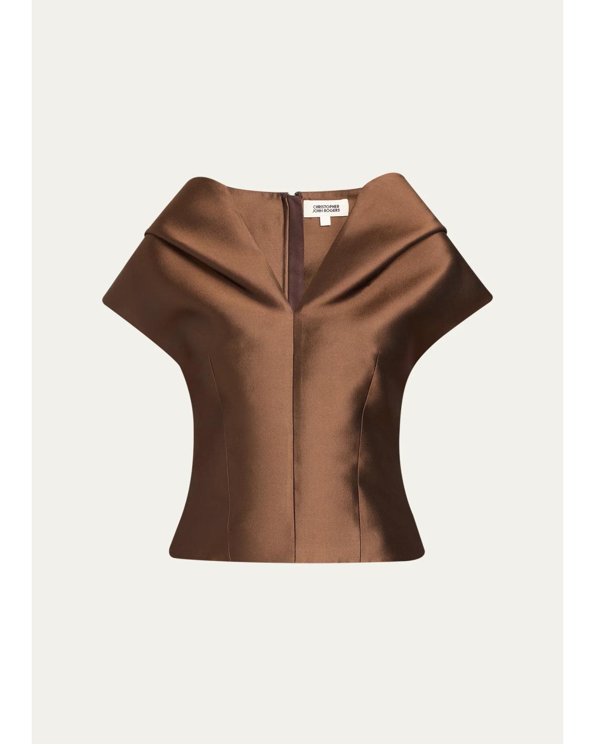 Silk-Blend Husk Top