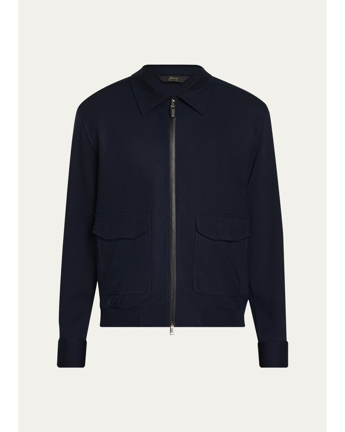 Men'S Wool Jersey Full-Zip Blouson