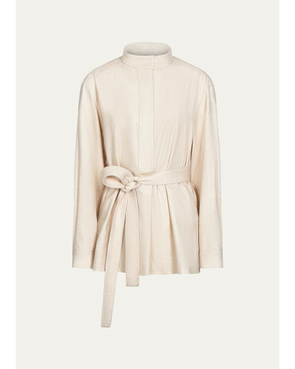 Twp Tamzin Cashmere-blend Robe Top In Neutral