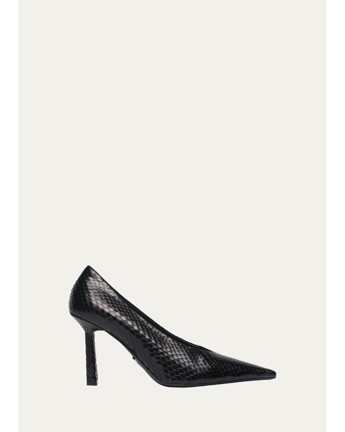 90Mm Snake-Embossed Pumps