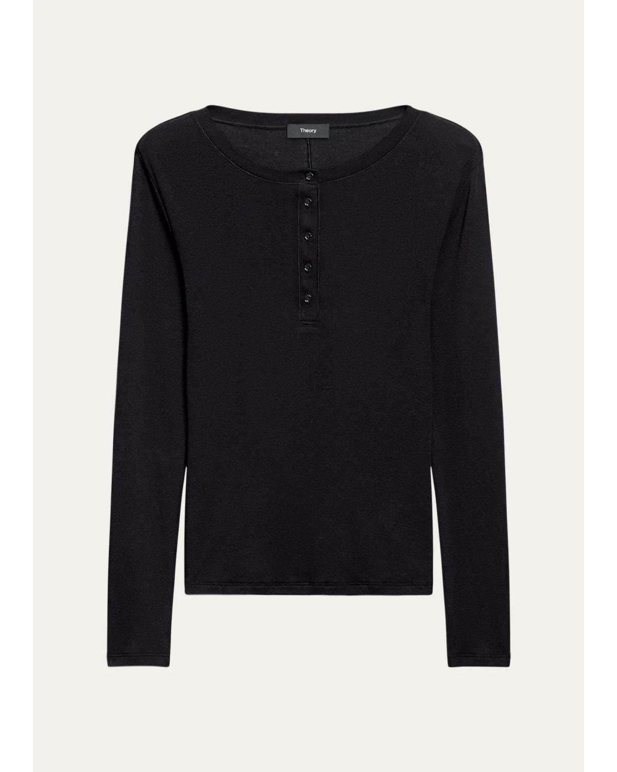 Purl Henley Long-Sleeve T-Shirt