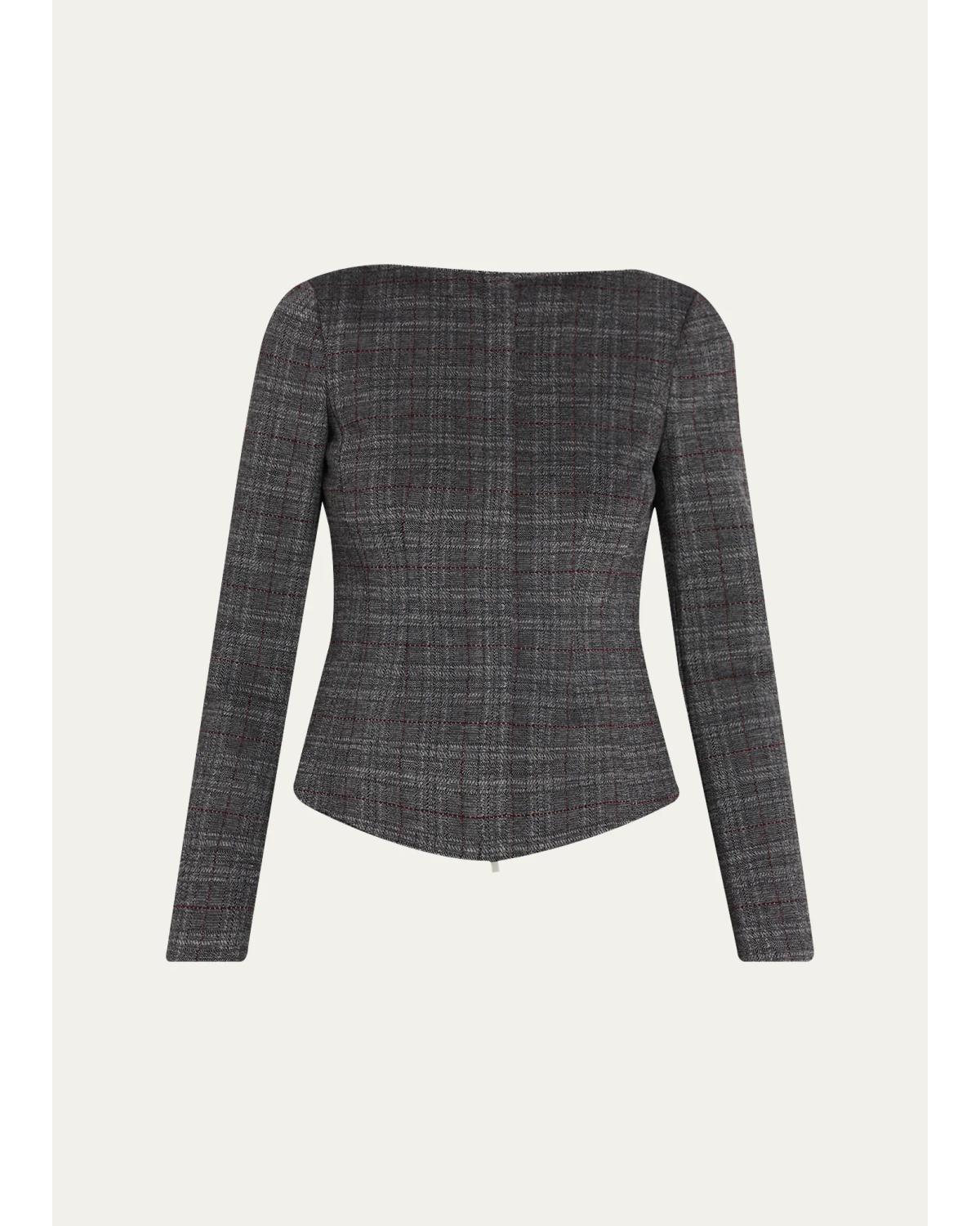 Plaid Tweed Jacket