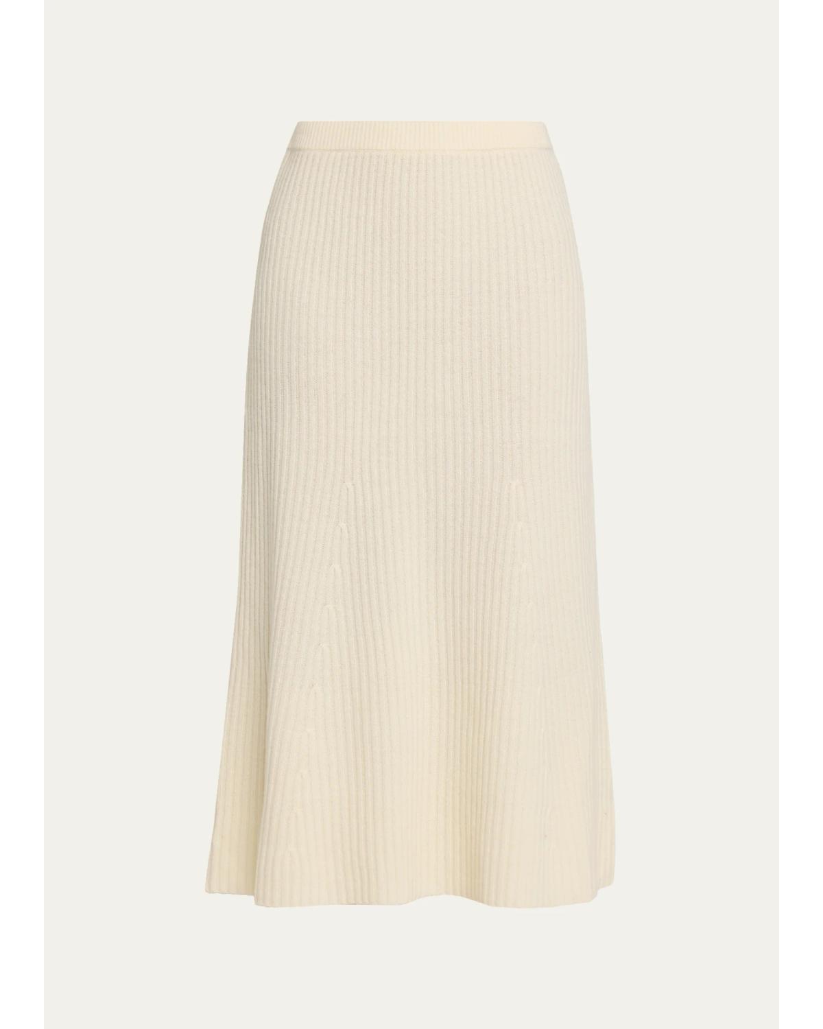 Felted Wool Rib-Knit Midi