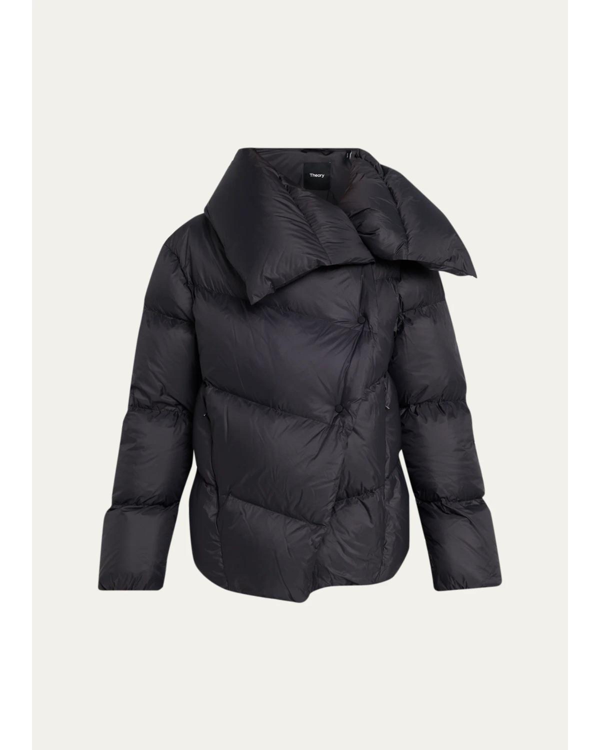 Asymmetric Duvet Puffer Jacket