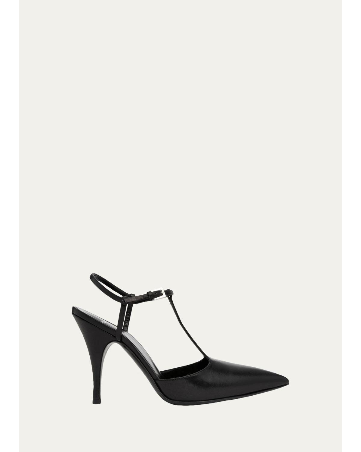 95Mm Joy Leather T-Strap Pumps