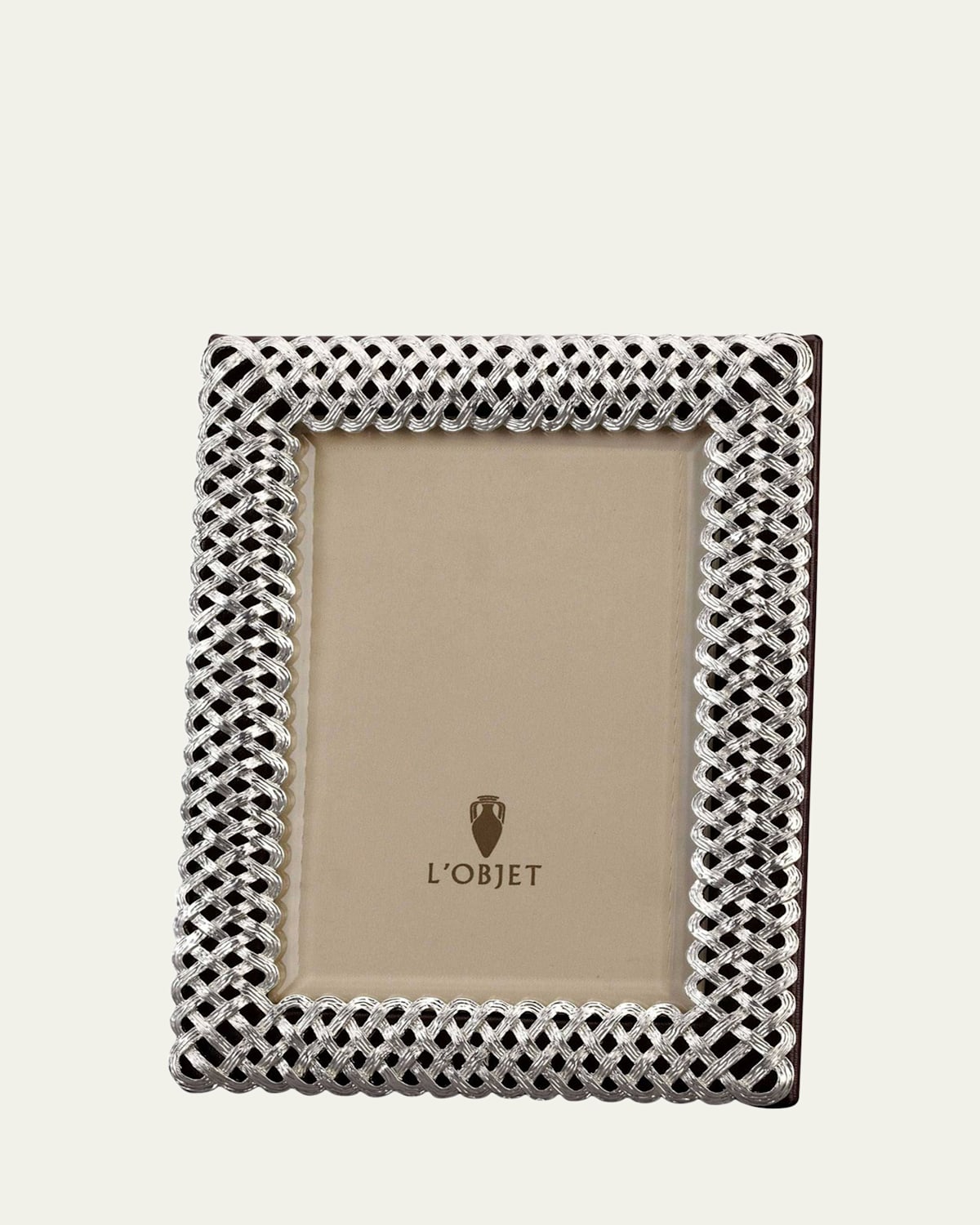 L'objet Braid Platinum Picture Frame, 8" X 10" In Platinum