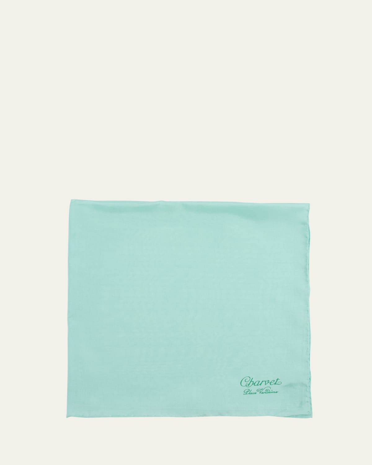 Charvet Men's Silk Logo-print Pocket Square In Wine