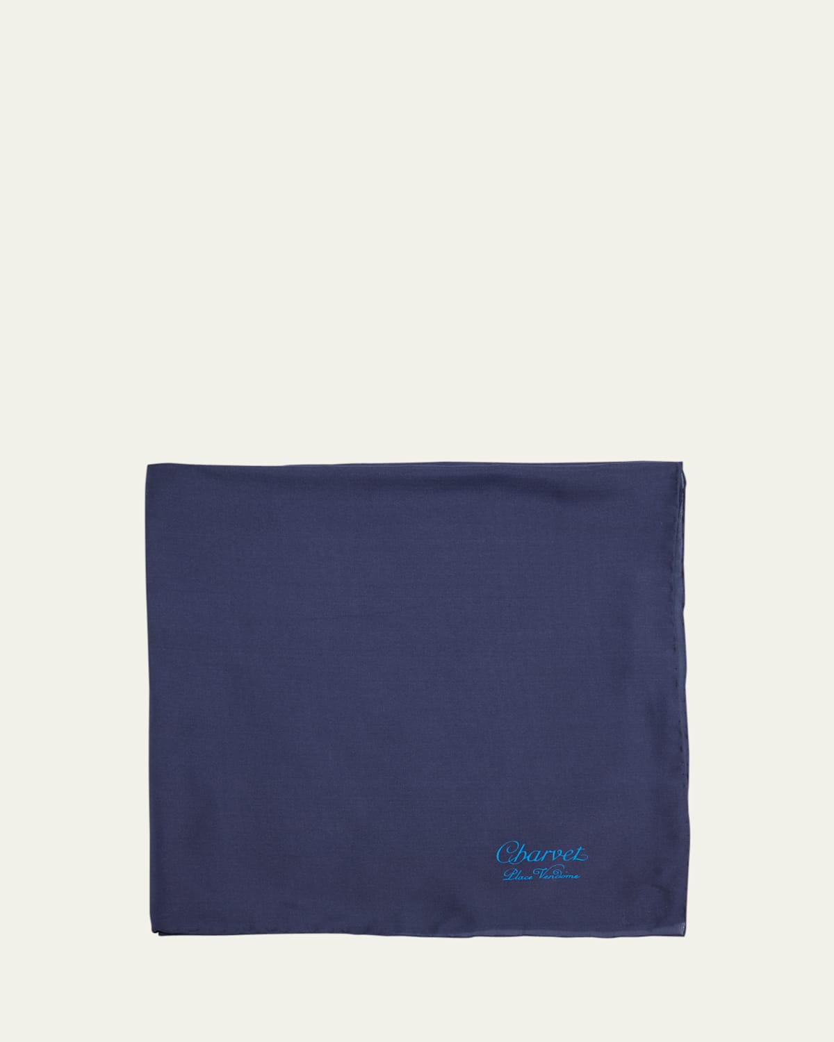 Charvet Men's Silk Logo-Print Pocket Square