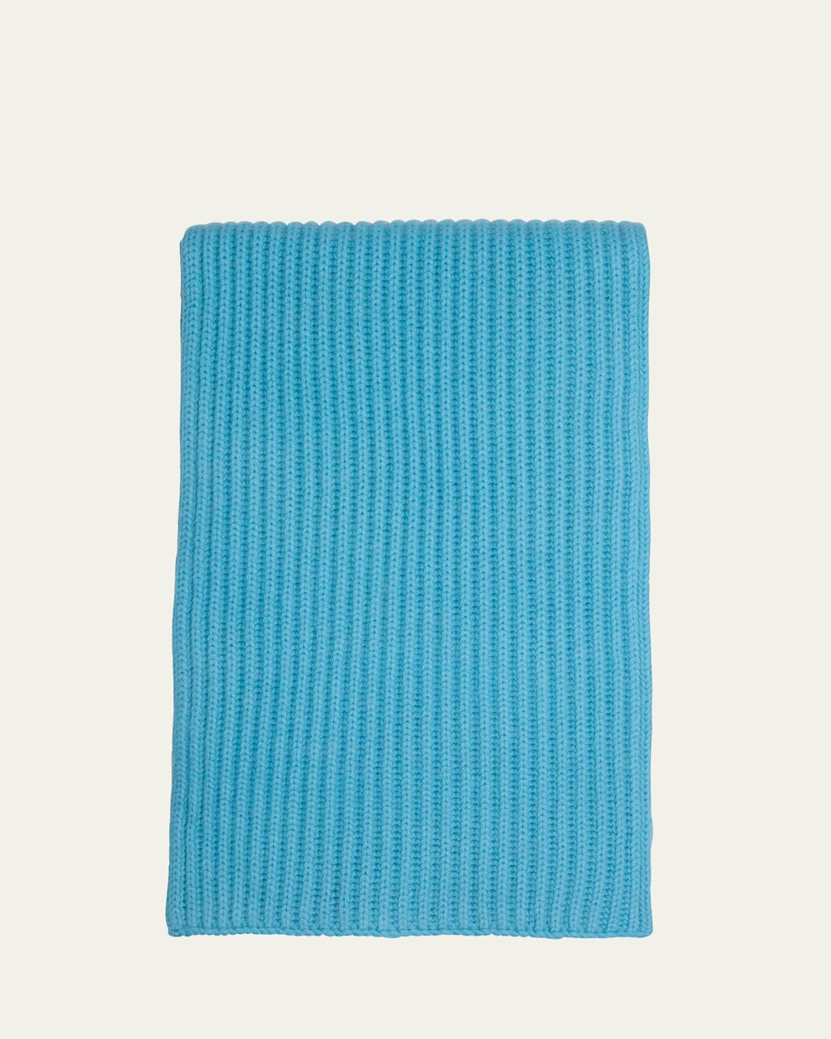 Ribbed Cashmere Scarf, Black