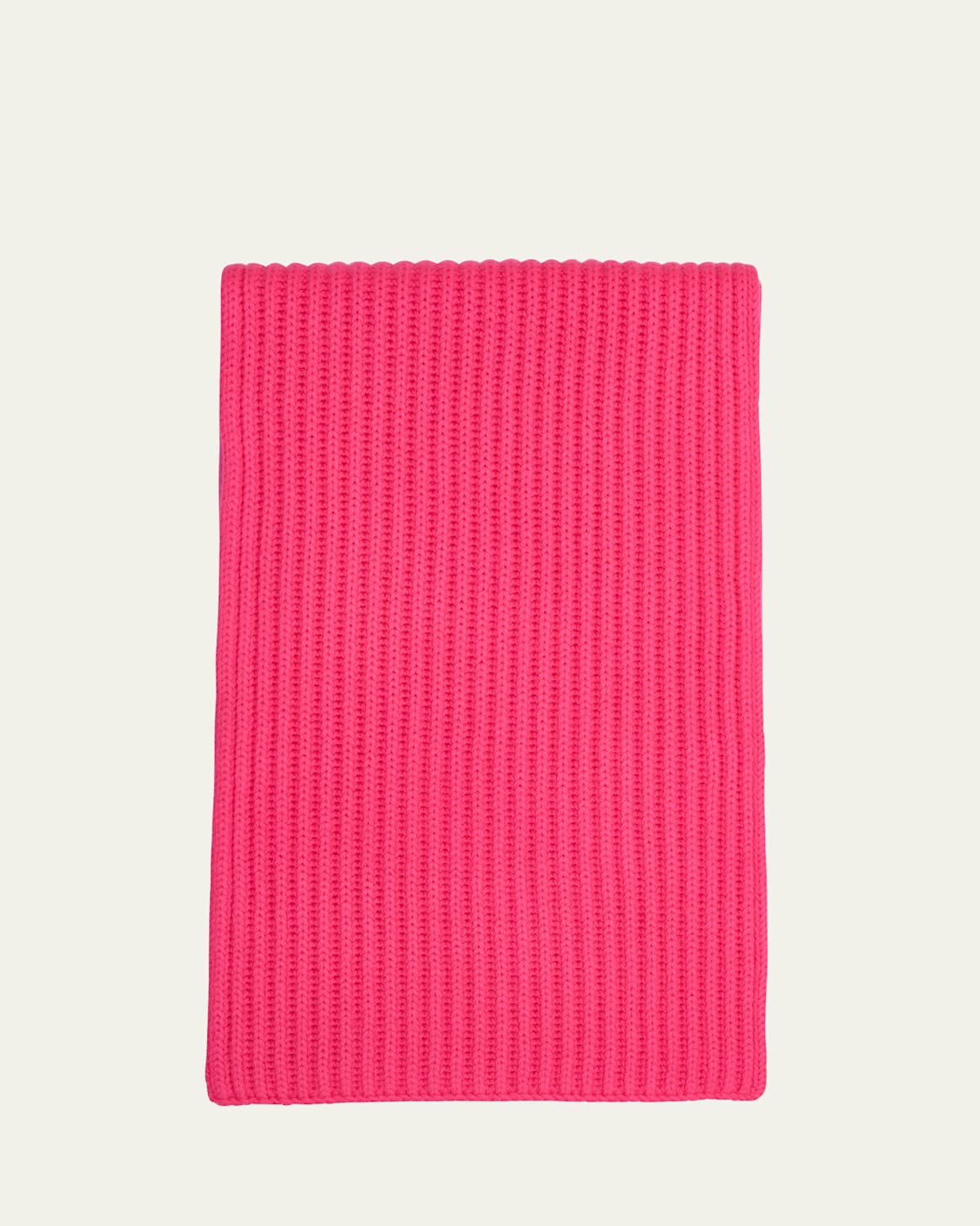 Ribbed Cashmere Scarf, Black
