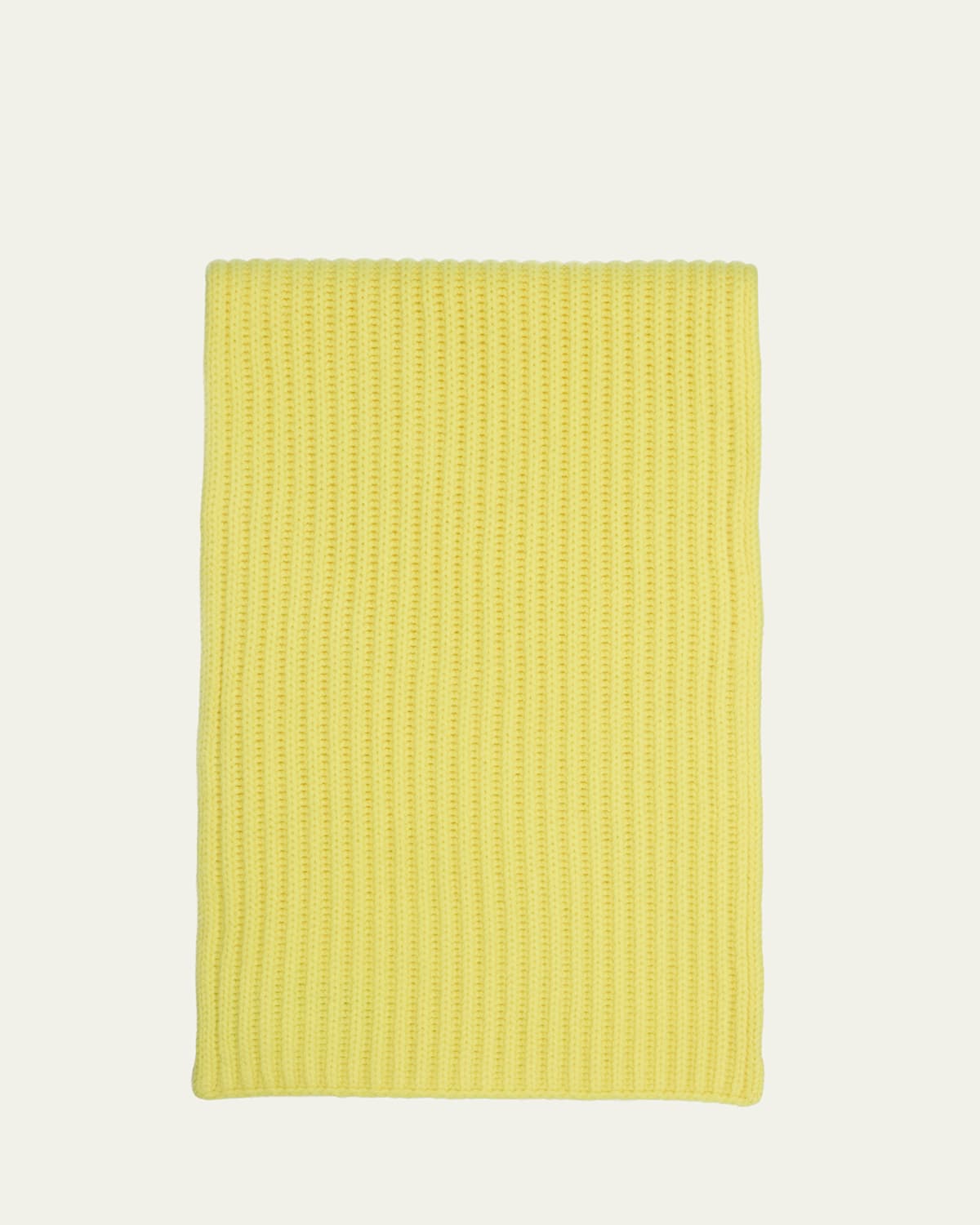 Ribbed Cashmere Scarf, Black