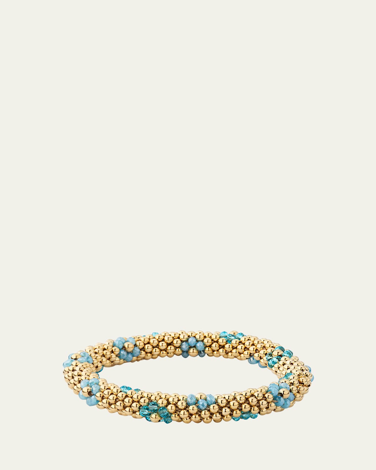 14K Yellow Gold, Zircon and Topaz Bead Bracelet