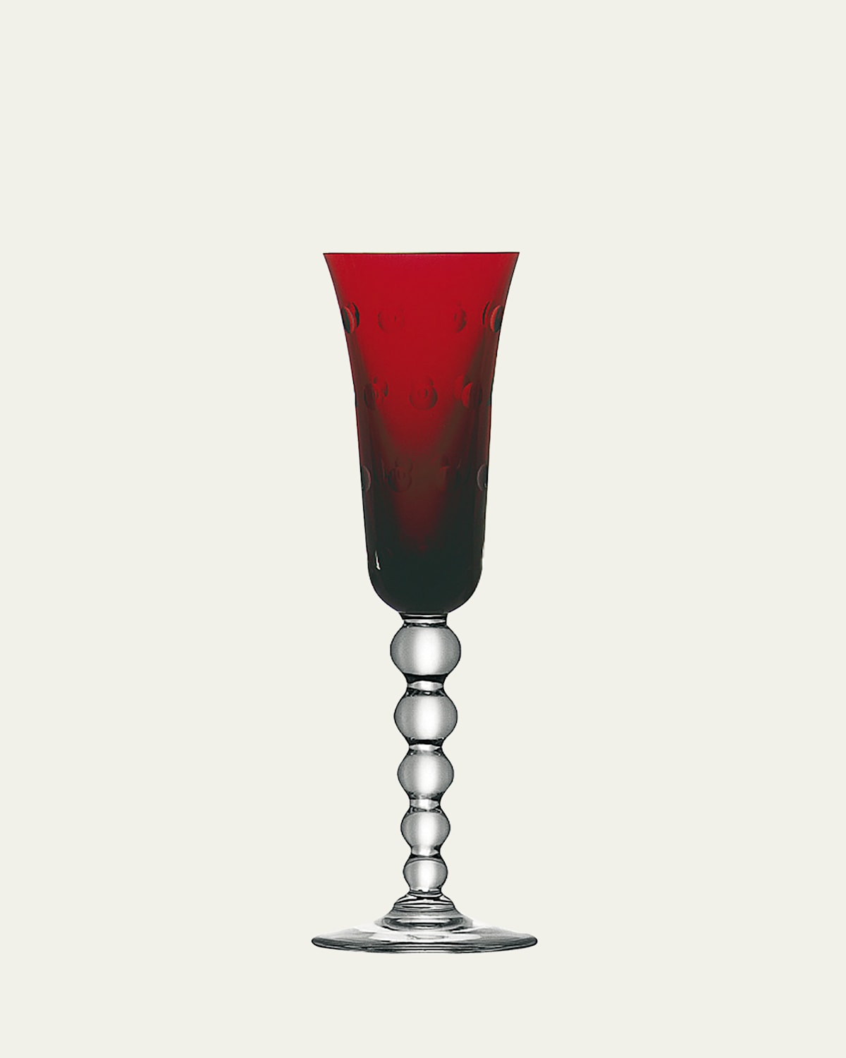 Saint Louis Crystal Bubble Flute, Red | Thumbnail 3 Saint Louis Crystal Bubble Flute, Red | Thumbnail 3