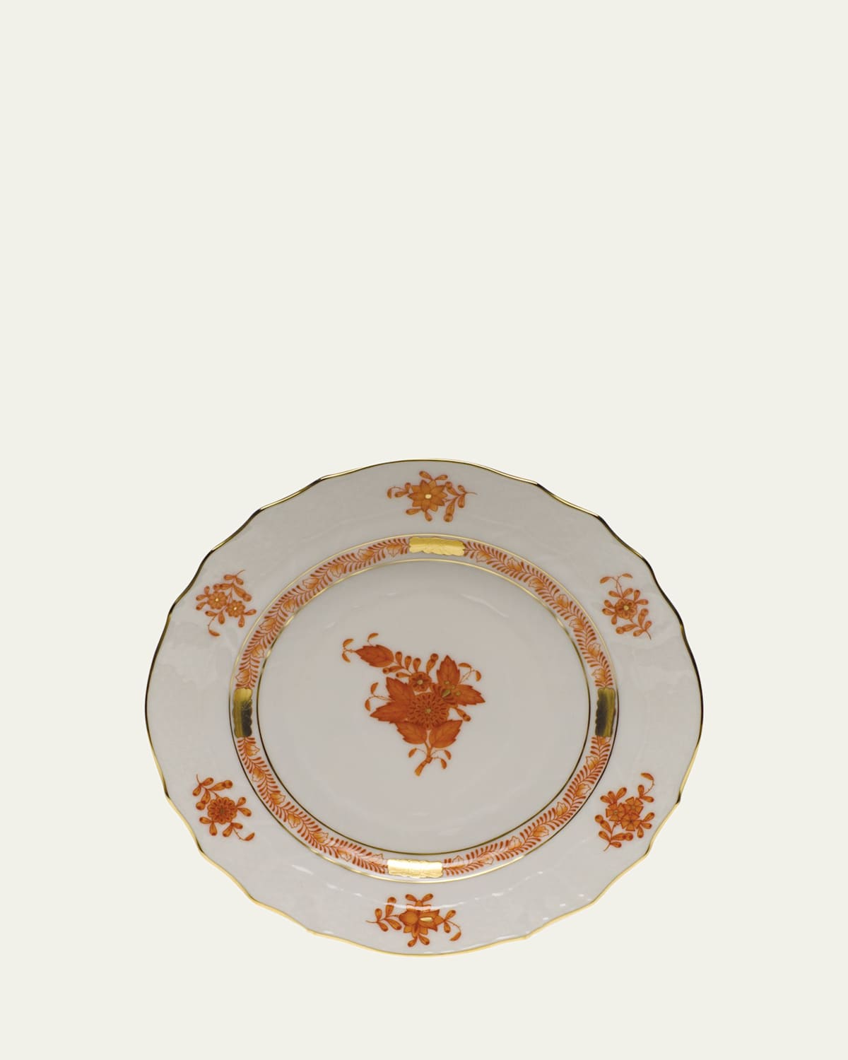 Herend Rust Chinese Bouquet Bread & Butter Plate