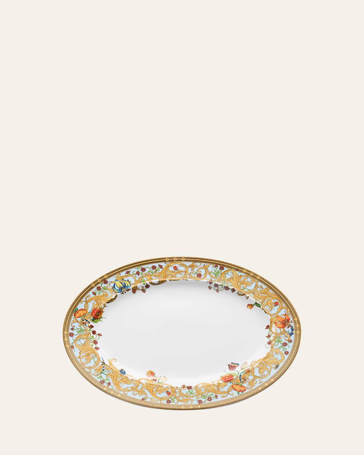 Versace Butterfly Garden Medium Platter In Gold