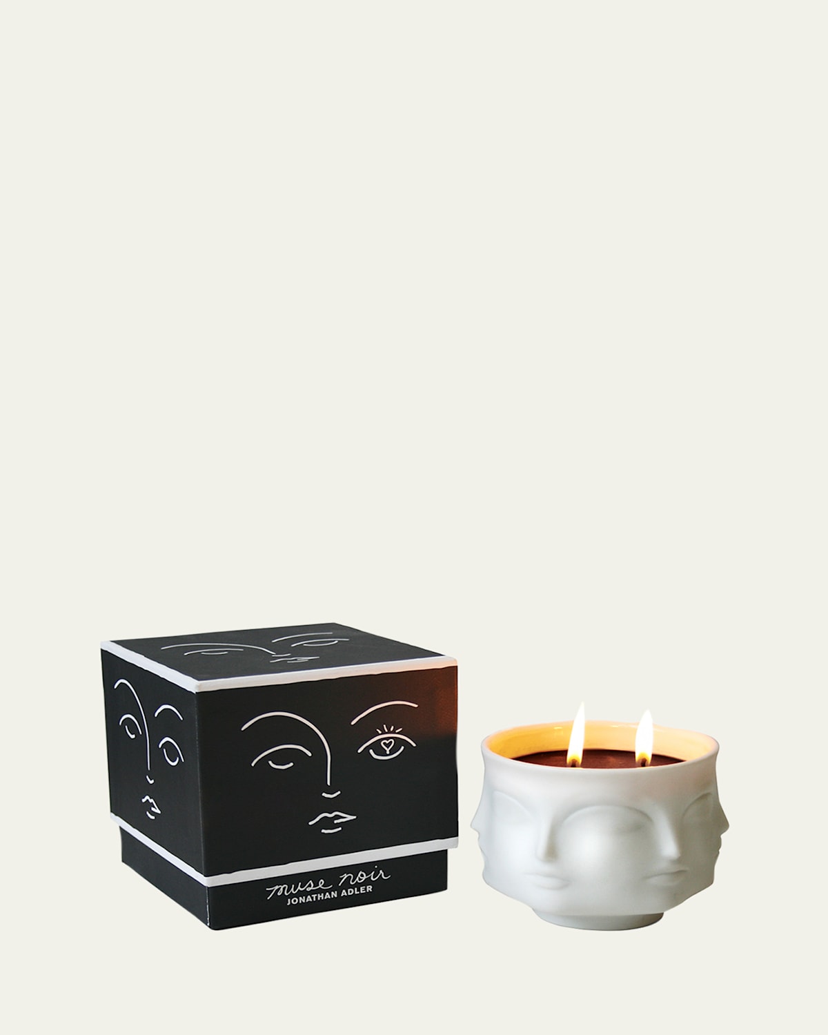 Jonathan Adler Muse Noir Candle In White