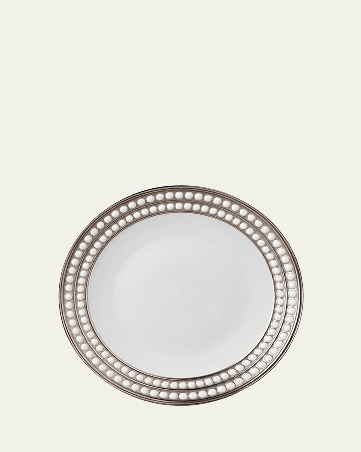 L'objet Perlee Platinum Salad Plate In Platinum