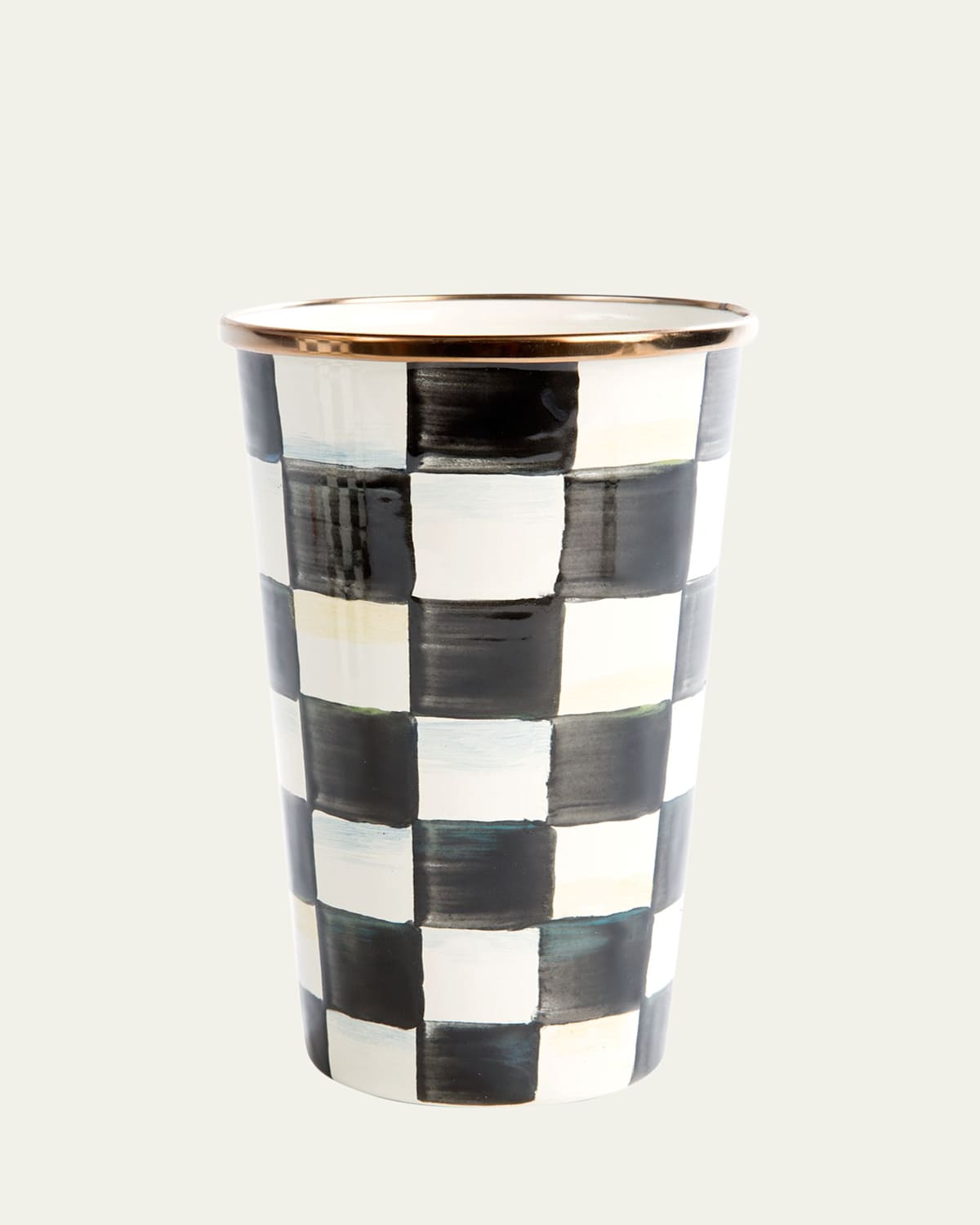 Mackenzie-childs Courtly Check Enamel Tumbler In Assorted