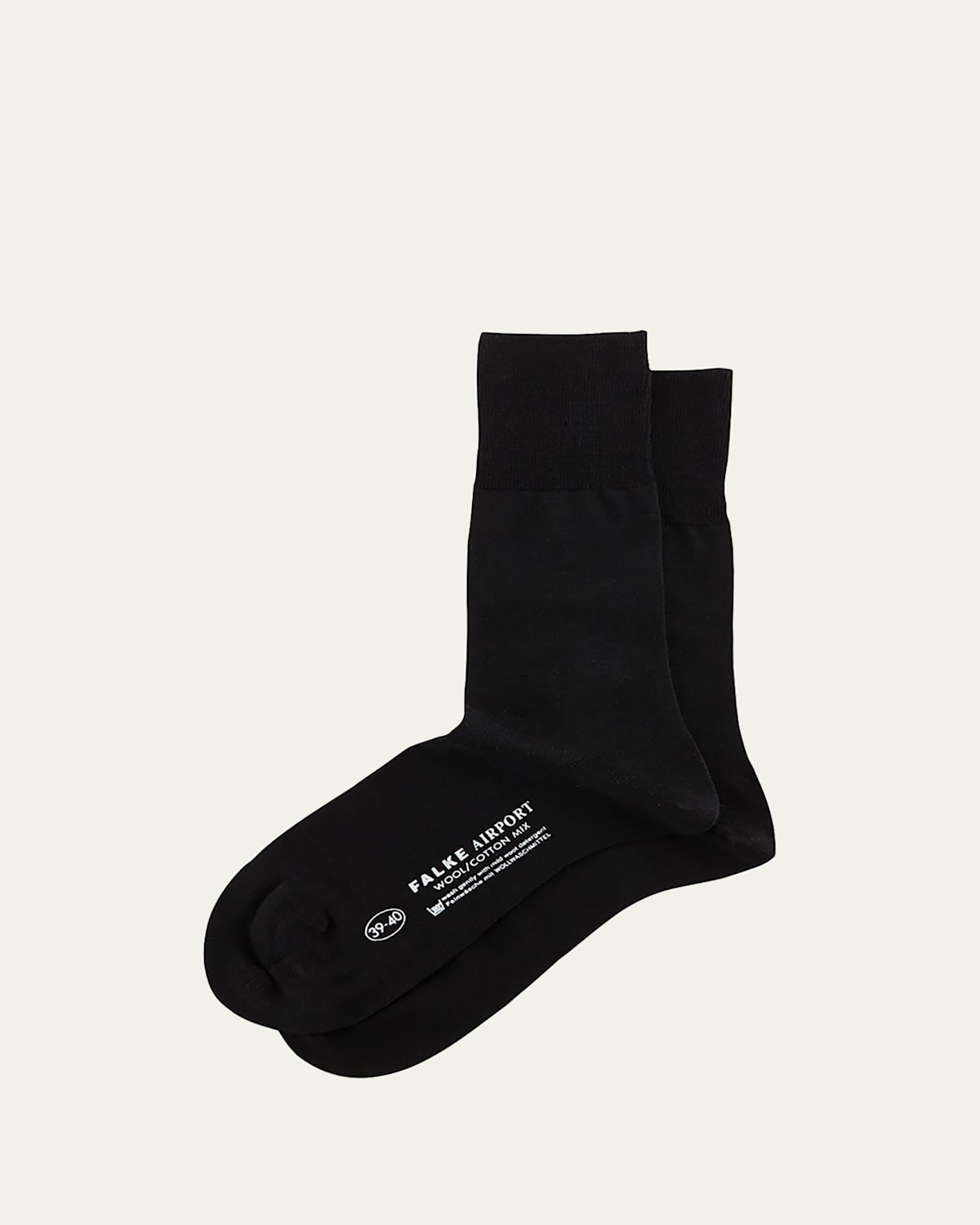 Falke Airport Wool-blend Socks In Black